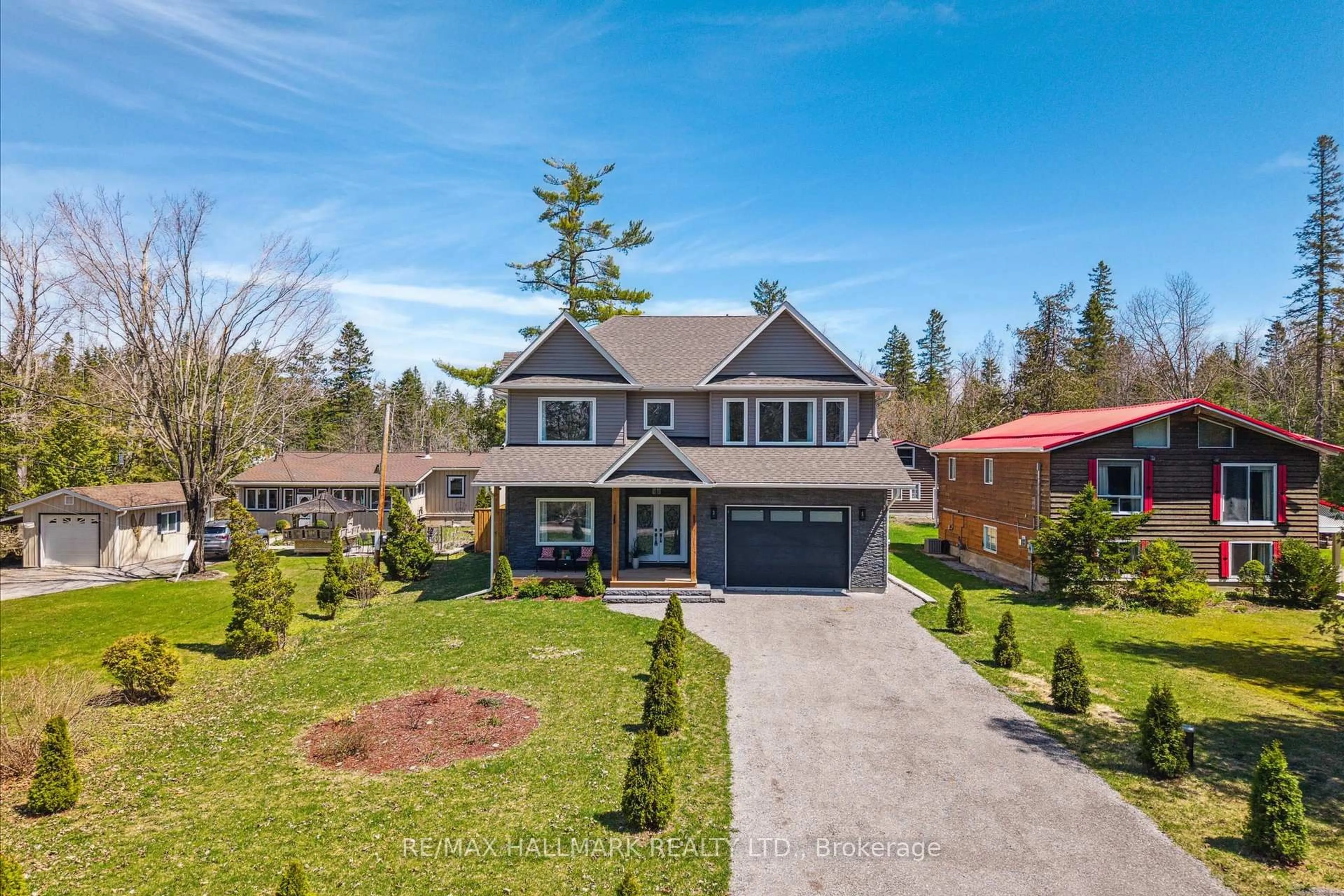 A pic from outside/outdoor area/front of a property/back of a property/a pic from drone, street for 161 Sturgeon Glen Rd, Kawartha Lakes Ontario K0M 1N0