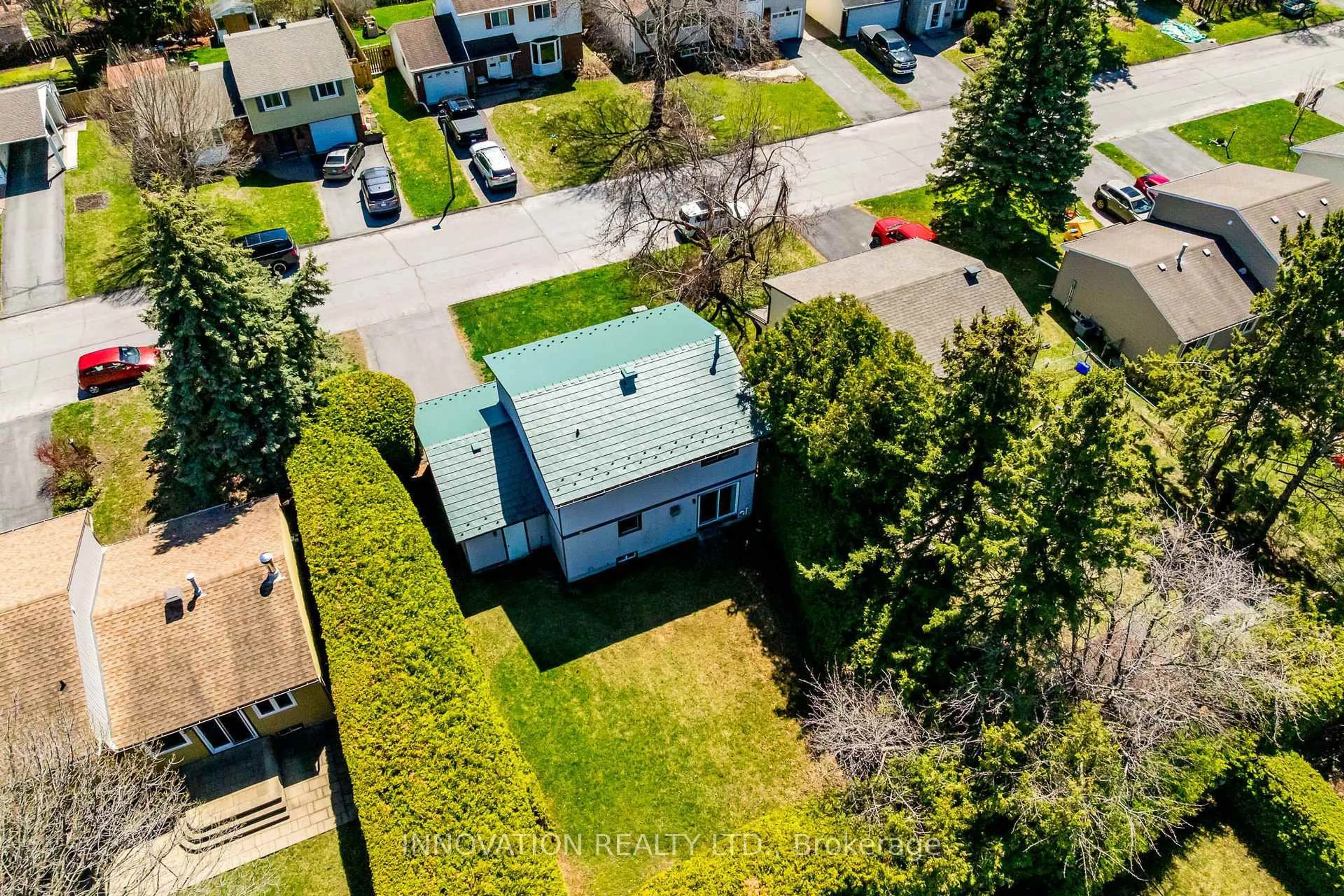 A pic from outside/outdoor area/front of a property/back of a property/a pic from drone, street for 15 Scharf Lane, Kanata Ontario K2L 2K3