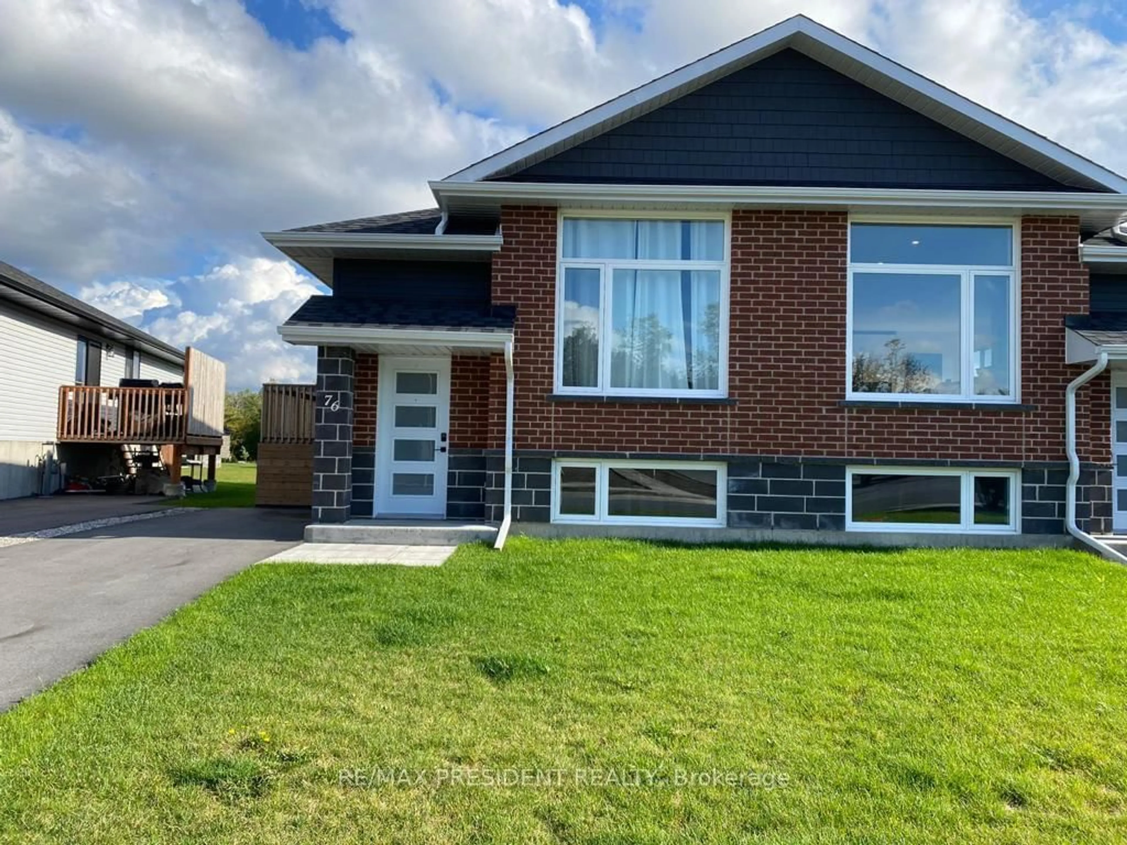 Home with brick exterior material, street for 76 Cameron Cres, Cornwall Ontario K6K 1A5