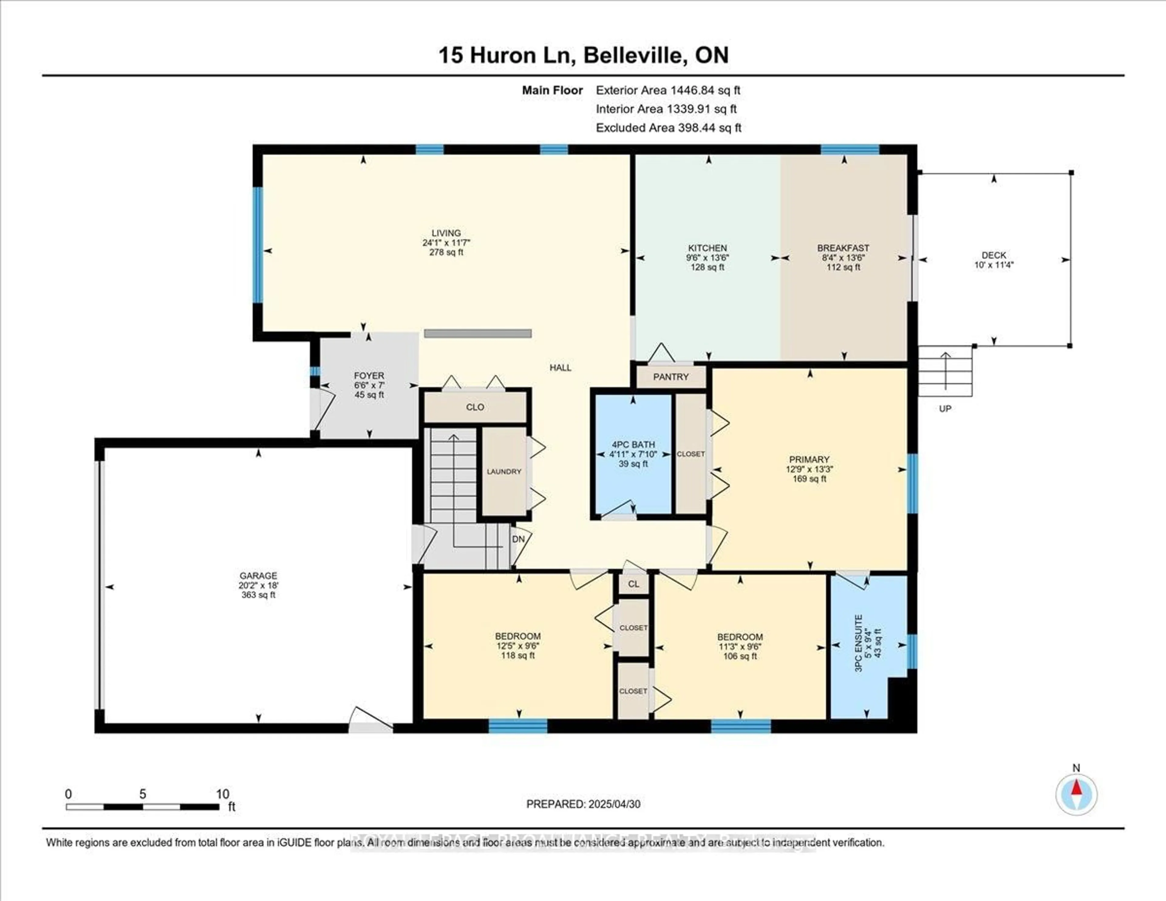 Floor plan for 15 Huron Lane, Belleville Ontario K8N 5X5