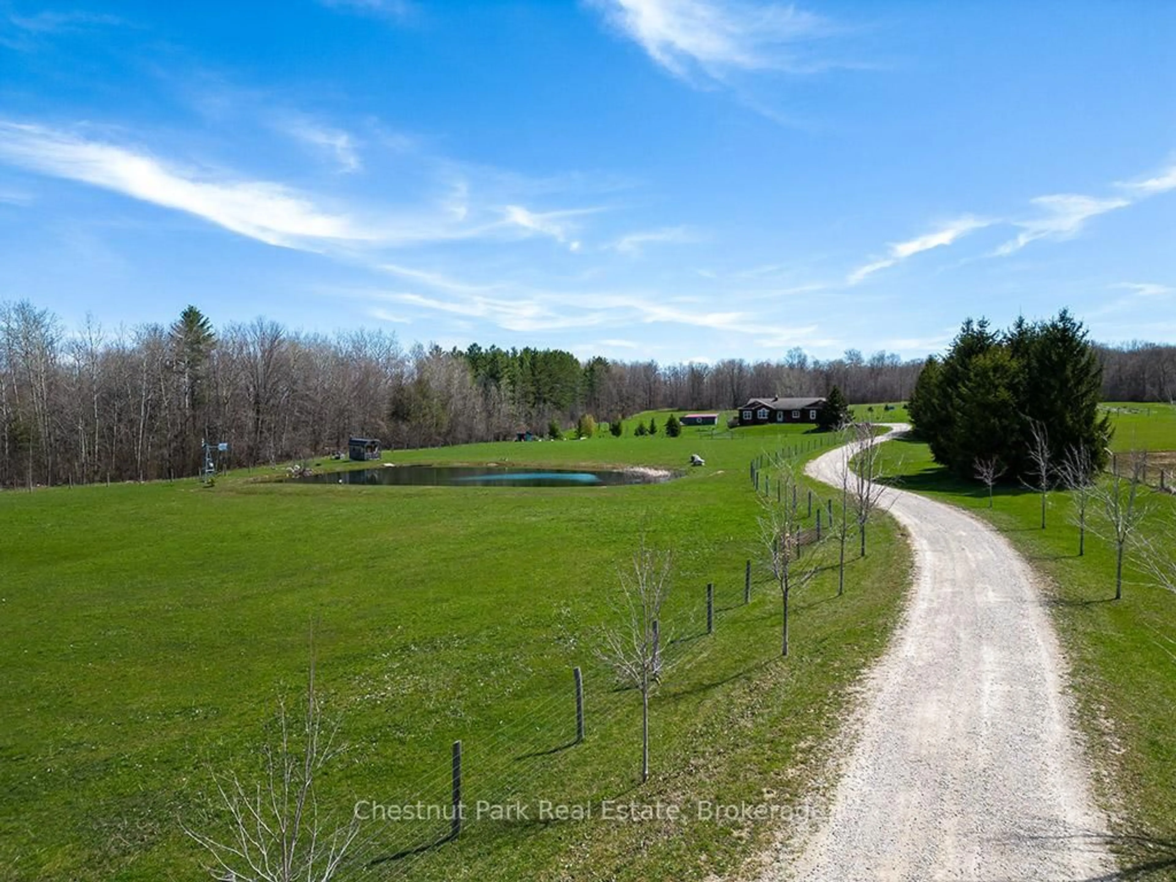 A pic from outside/outdoor area/front of a property/back of a property/a pic from drone, forest/trees view for 596481 Concession 10 N/A, Chatsworth Ontario N0H 1R0