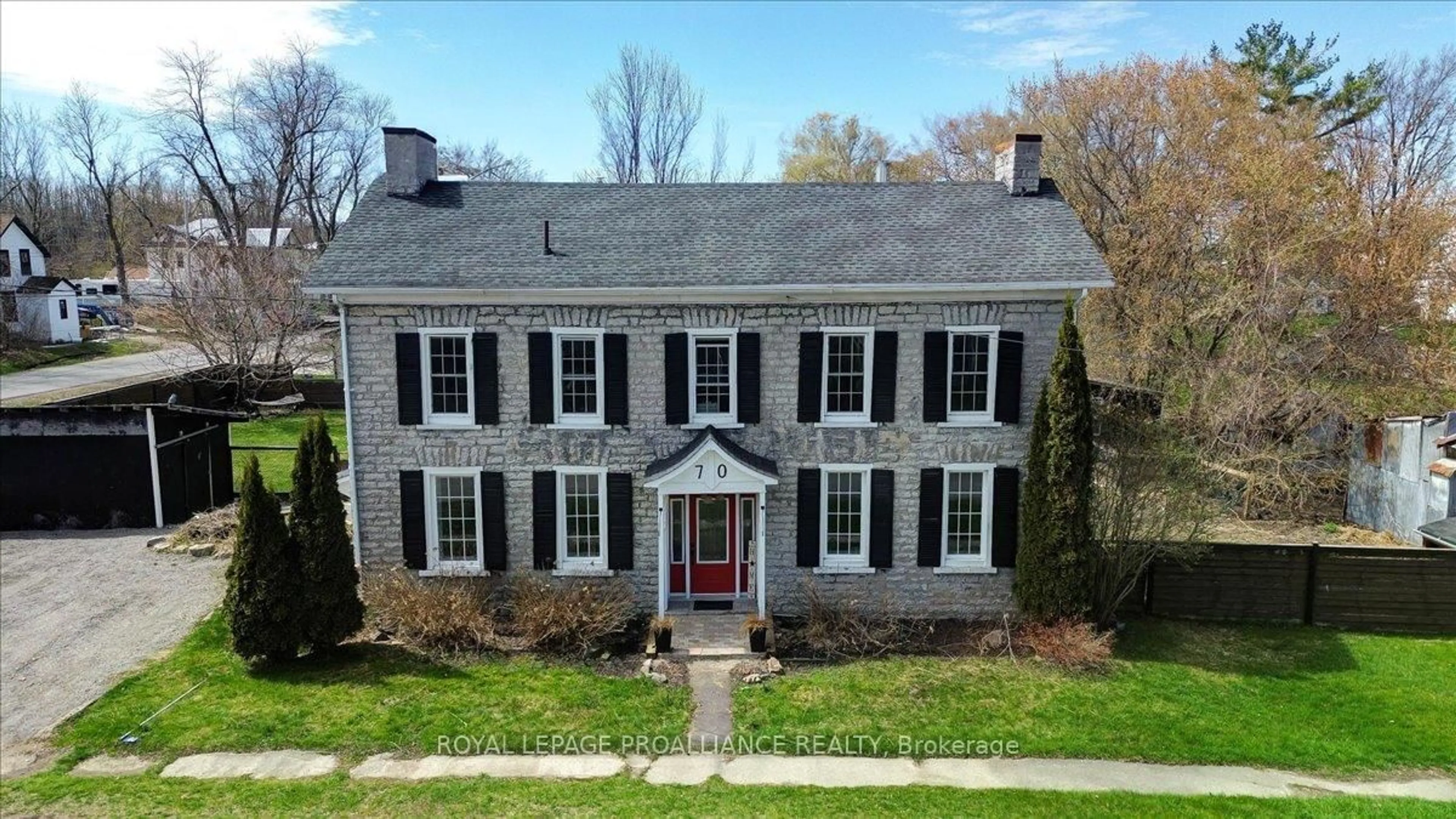 Home with brick exterior material, street for 70 York Rd, Shannonville Ontario K0K 3A0