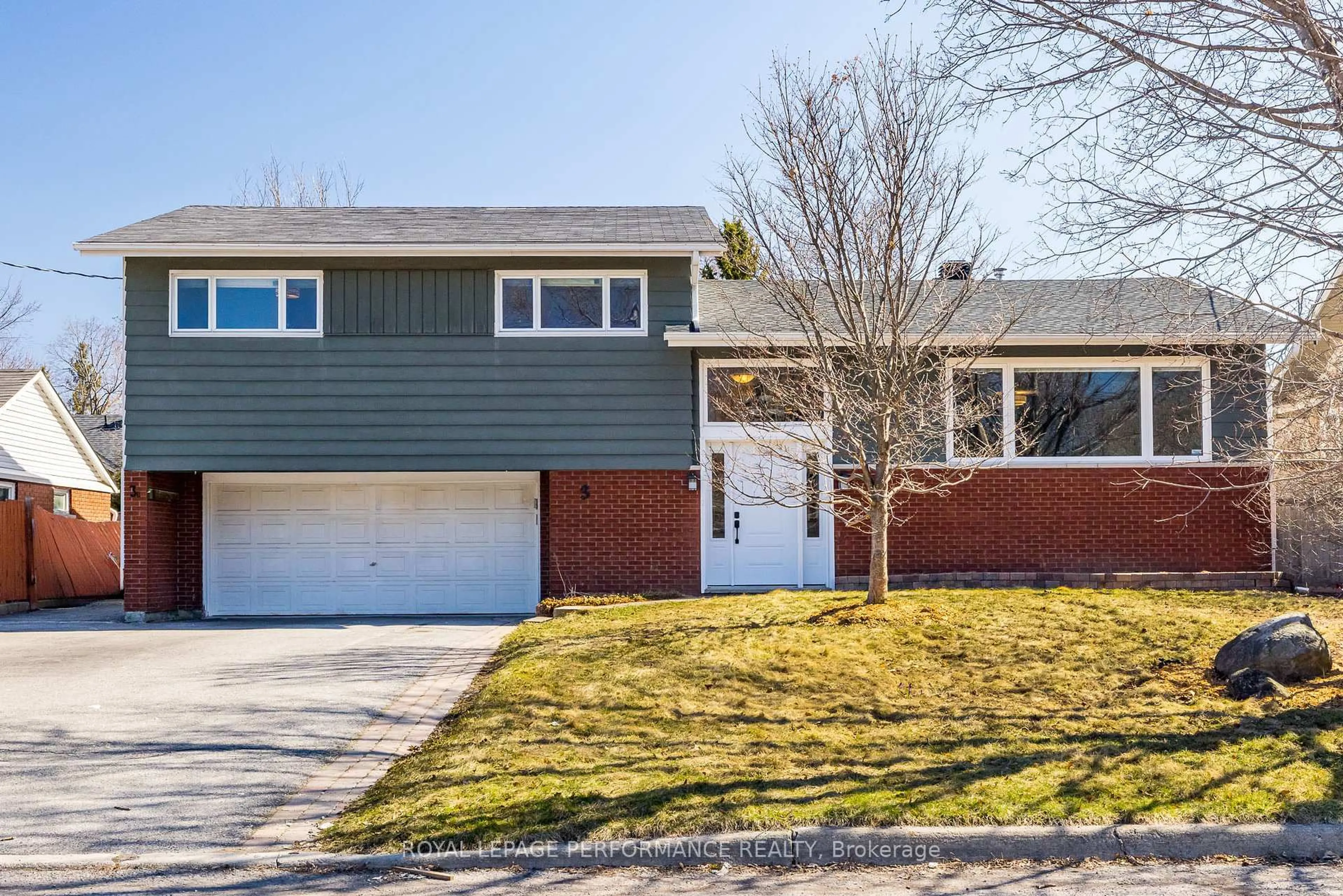 Home with vinyl exterior material, street for 3 Birchwood Dr, Ottawa Ontario K2E 5S7