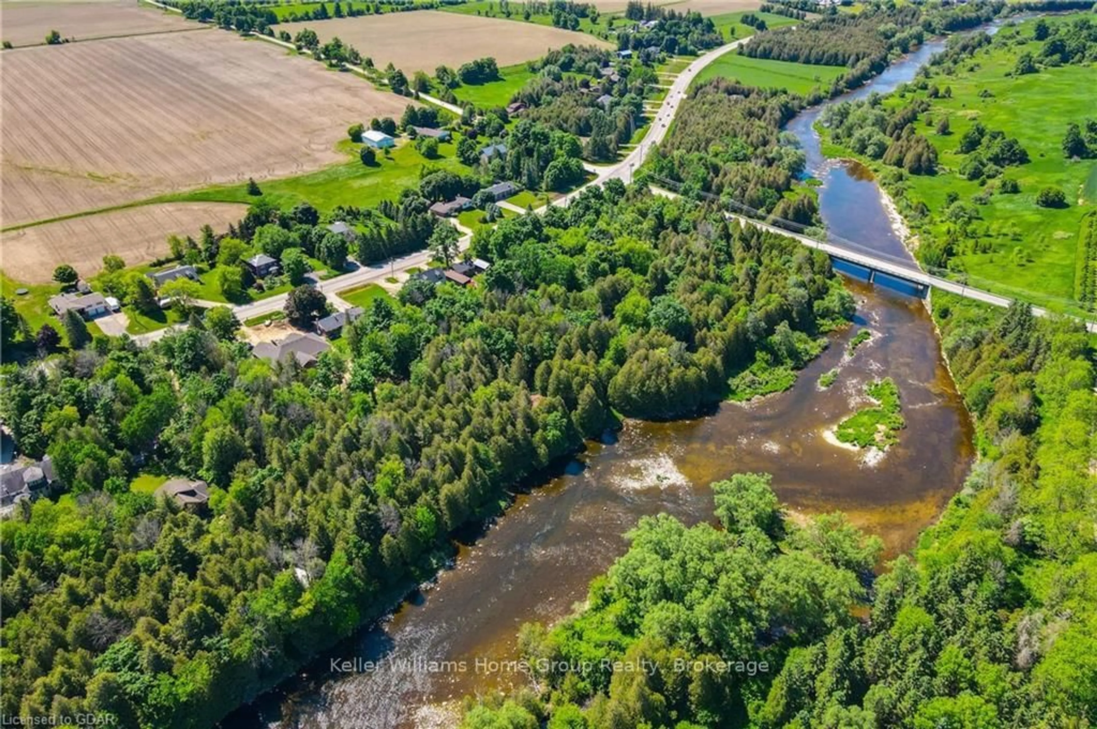 A pic from outside/outdoor area/front of a property/back of a property/a pic from drone, water/lake/river/ocean view for 8218 Wellington Rd 18 N/A, Centre Wellington Ontario N1M 2W5