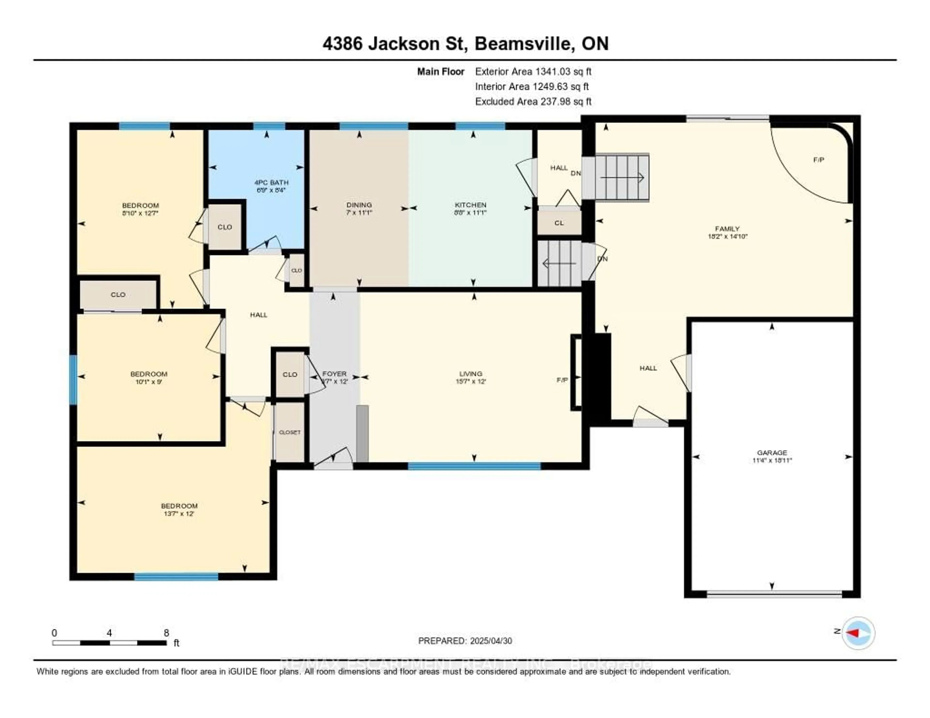 Floor plan for 4386 Jackson St, Lincoln Ontario L3J 0N9