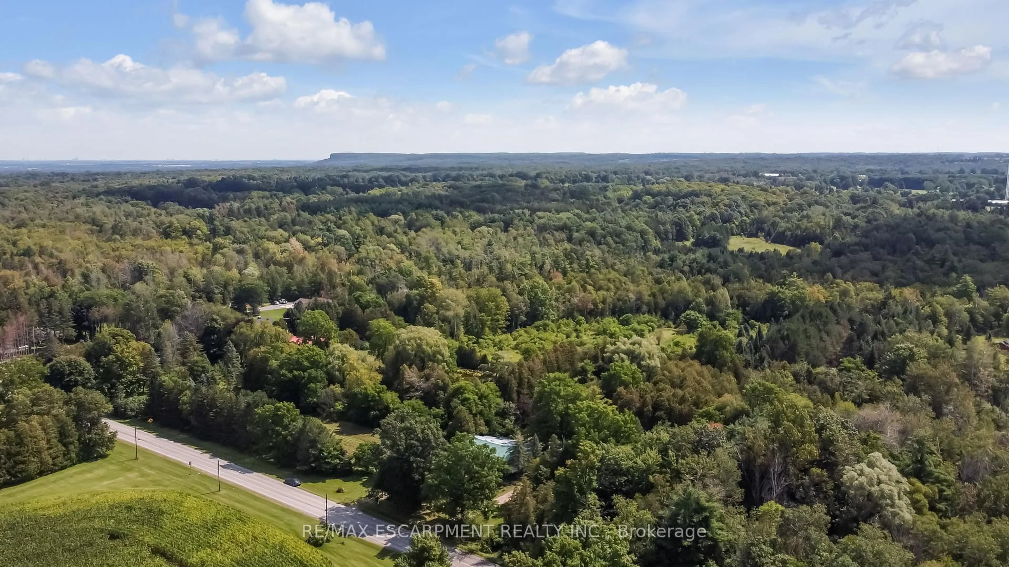 A pic from outside/outdoor area/front of a property/back of a property/a pic from drone, forest/trees view for 530 10th Concession Rd, Hamilton Ontario L0R 1H3