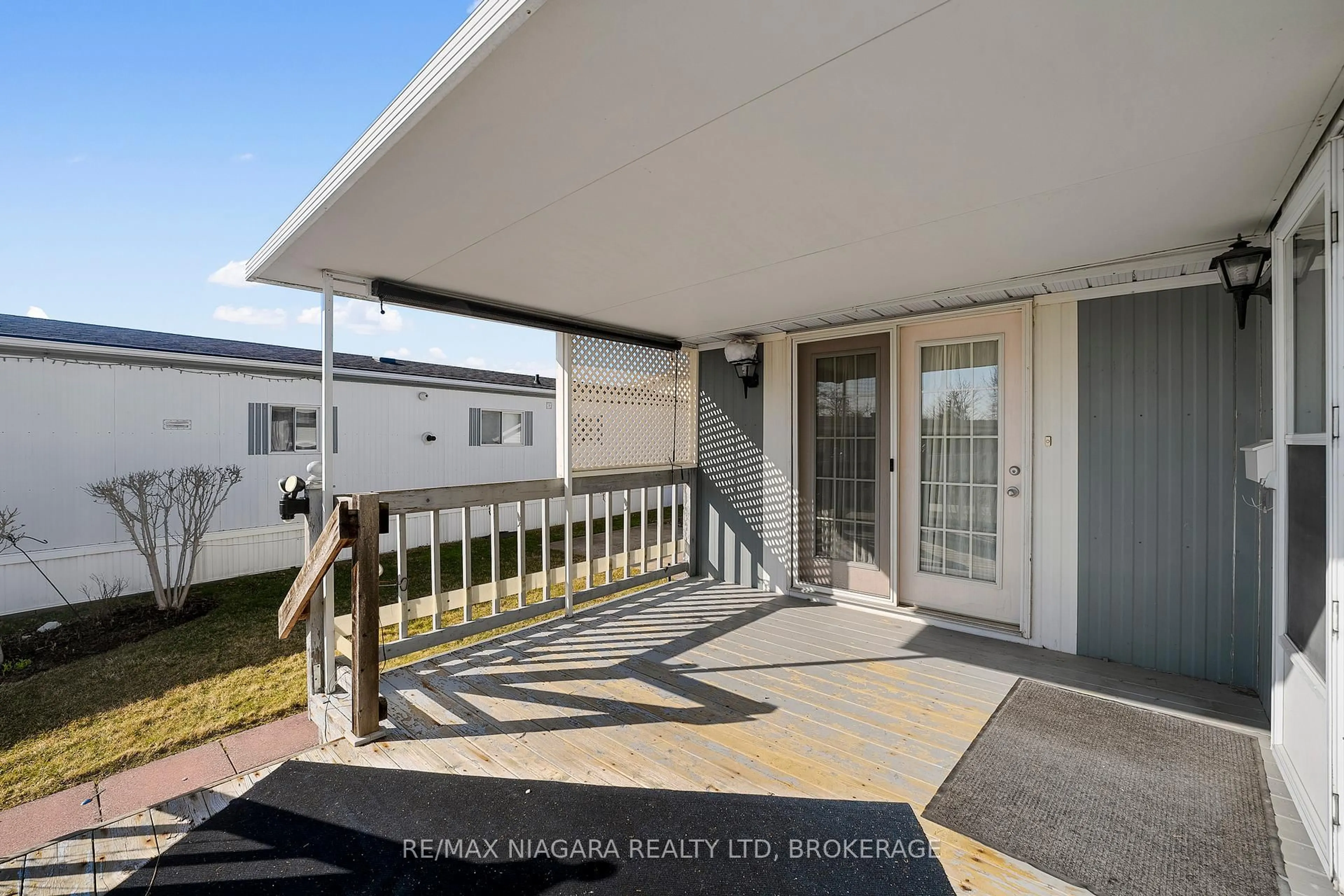 Balcony in the apartment, street for 3033 Townline Rd #46, Fort Erie Ontario L0S 1S1