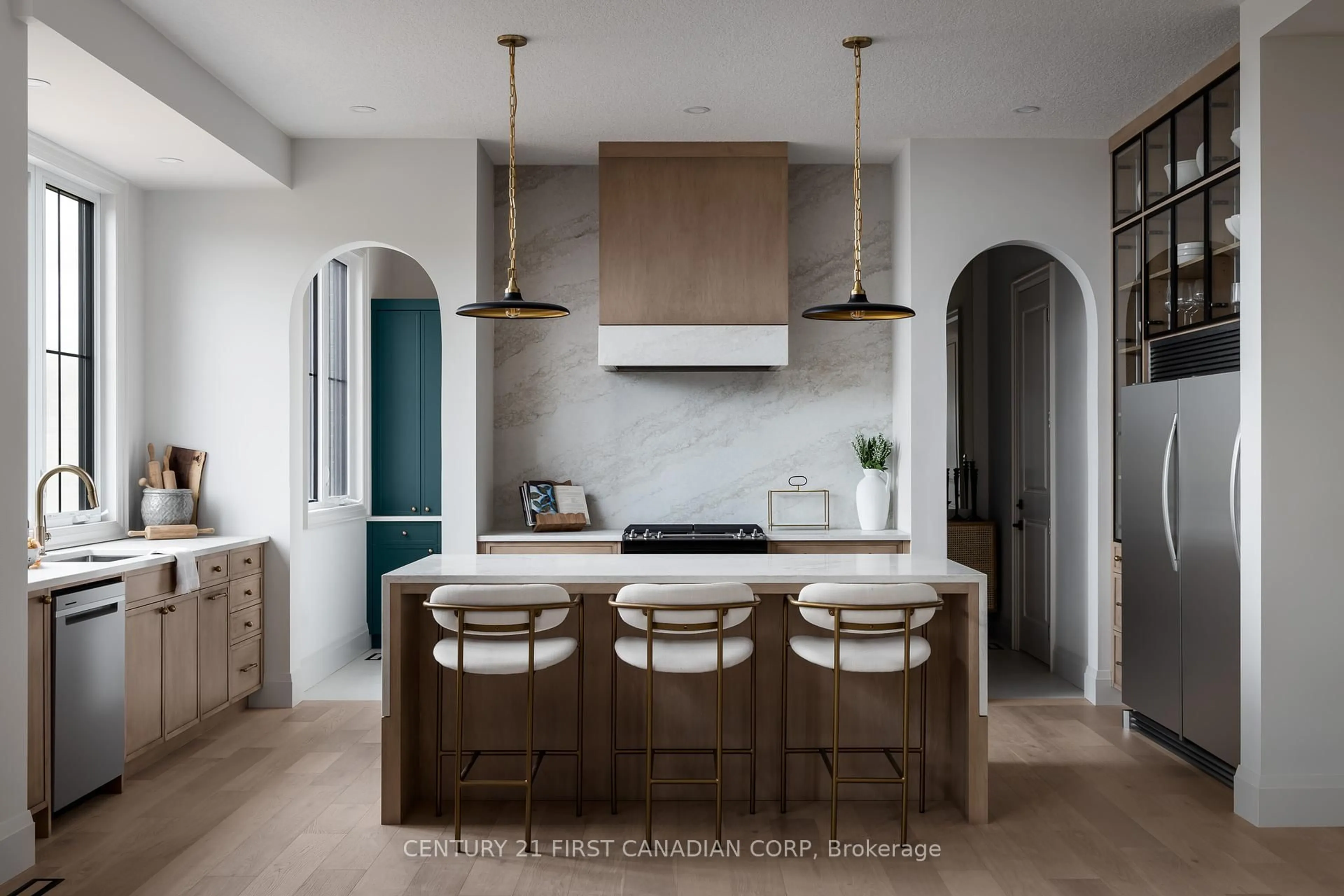 Contemporary kitchen, ceramic/tile floor for 212 FOXBOROUGH Pl, Thames Centre Ontario N0M 2P0