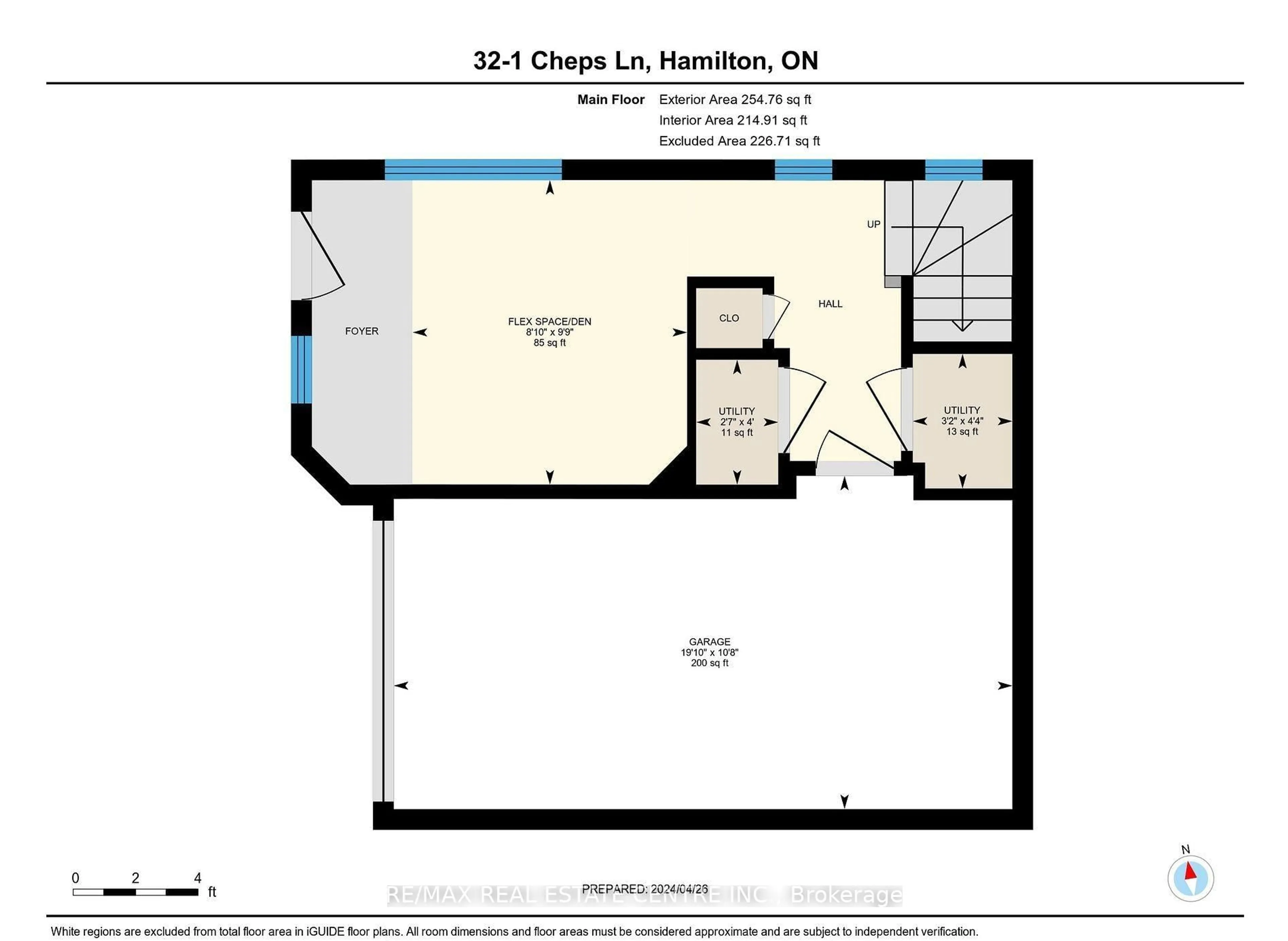 Floor plan for 1 Cheps Lane, Hamilton Ontario L9G 0G7