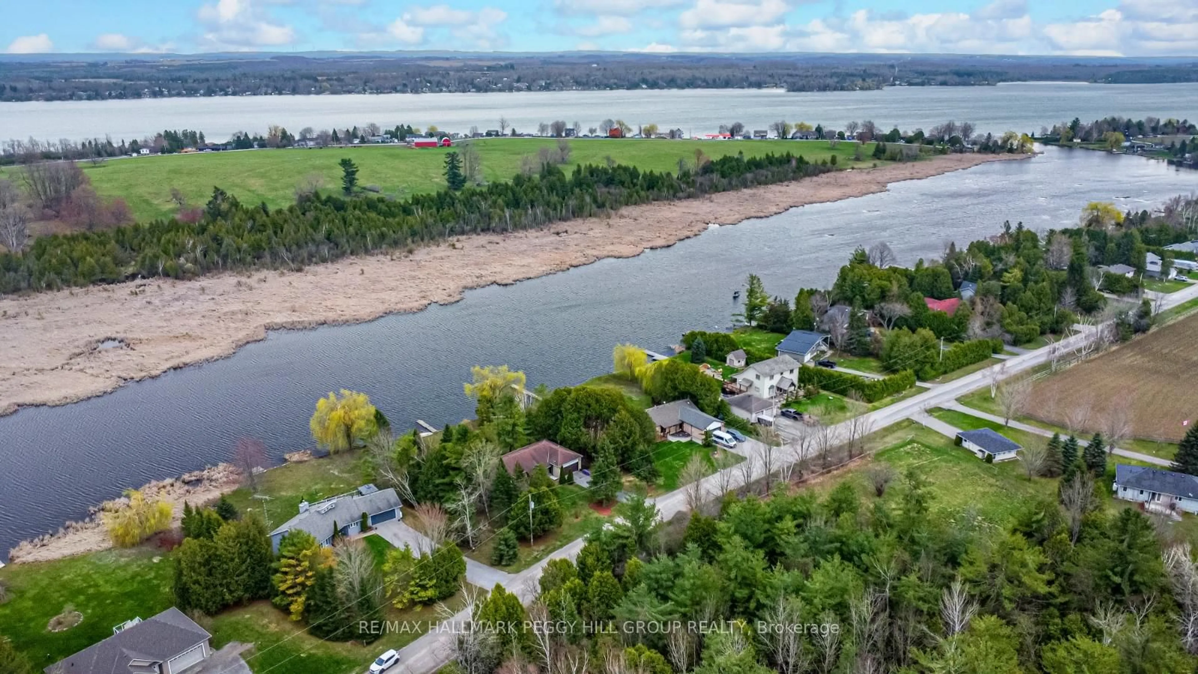 A pic from outside/outdoor area/front of a property/back of a property/a pic from drone, water/lake/river/ocean view for 86 Aino Beach Rd, Kawartha Lakes Ontario K0M 2C0