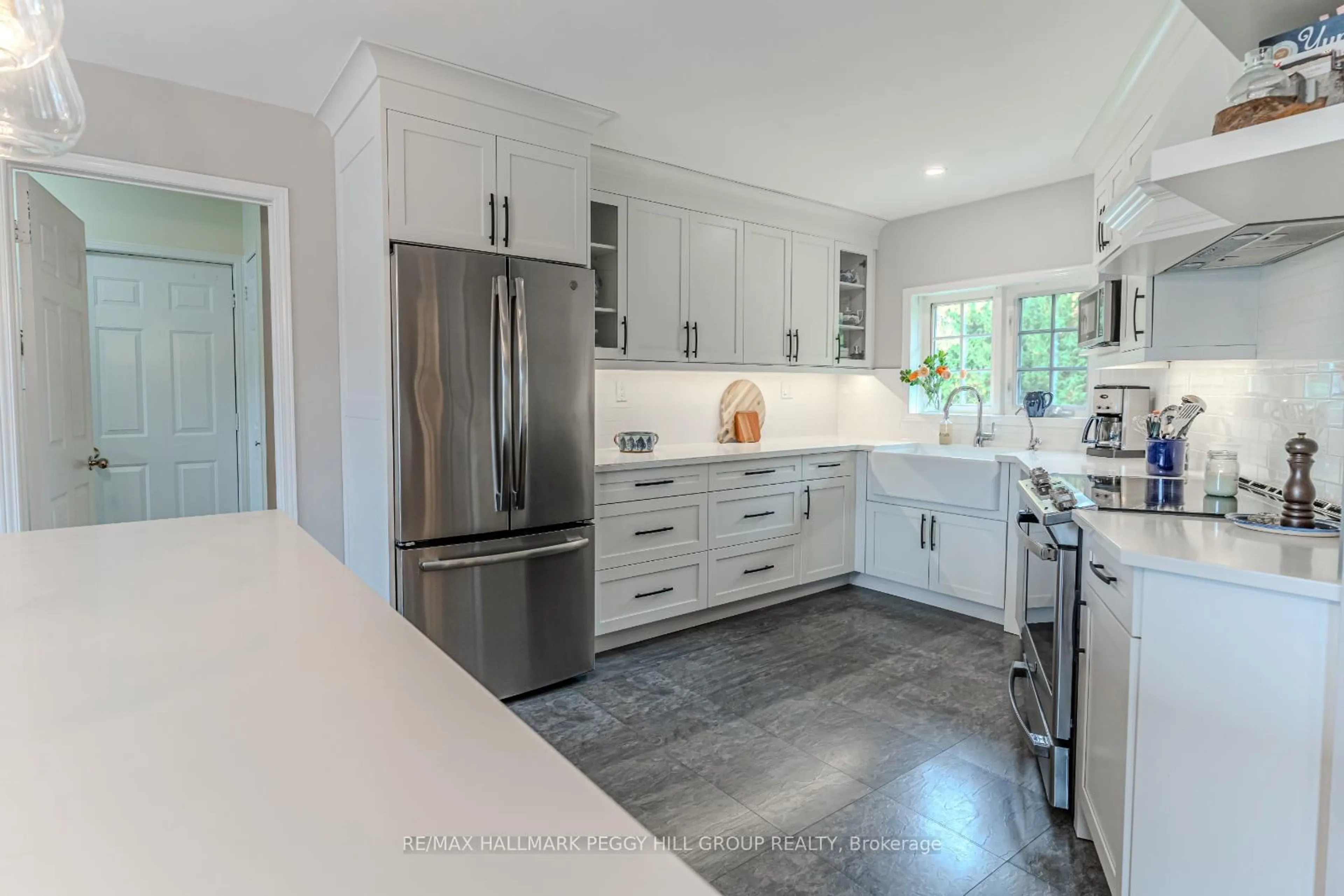 Contemporary kitchen, ceramic/tile floor for 86 Aino Beach Rd, Kawartha Lakes Ontario K0M 2C0