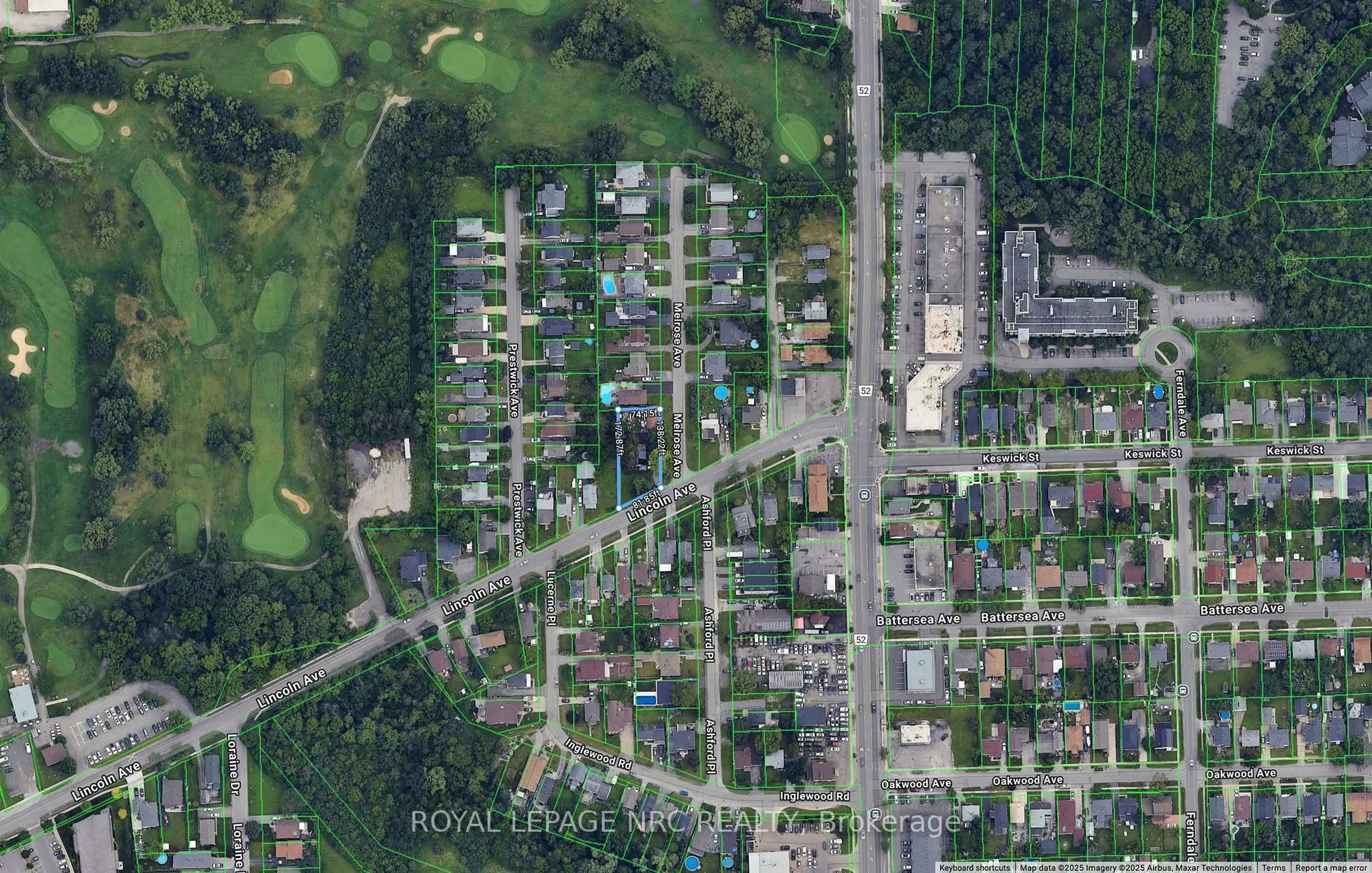 Picture of a map for 83 Lincoln Ave, St. Catharines Ontario L2P 2C8