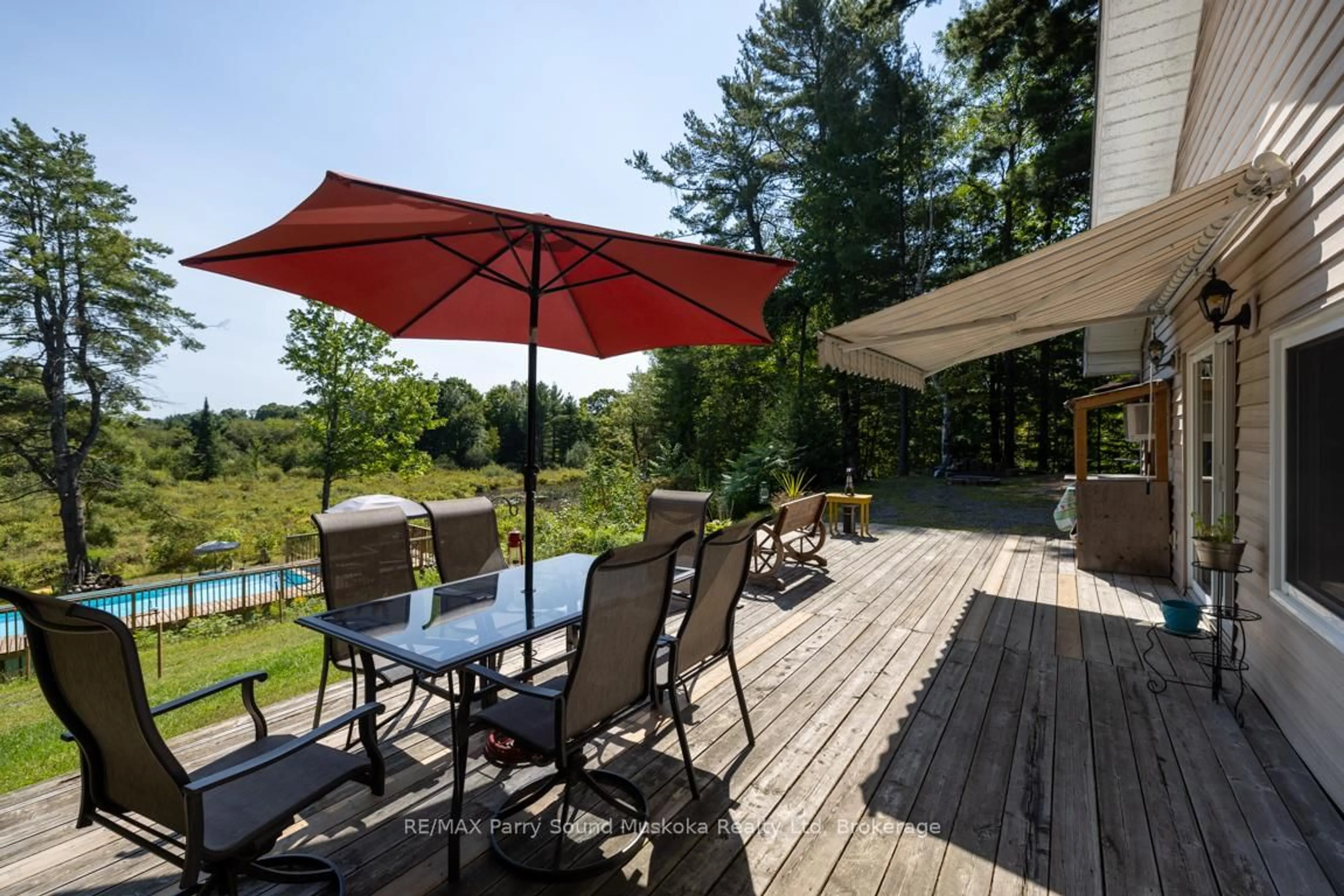 Patio, water/lake/river/ocean view for 7 BLACKSTONE LAKE Rd, The Archipelago Ontario P2A 2W8