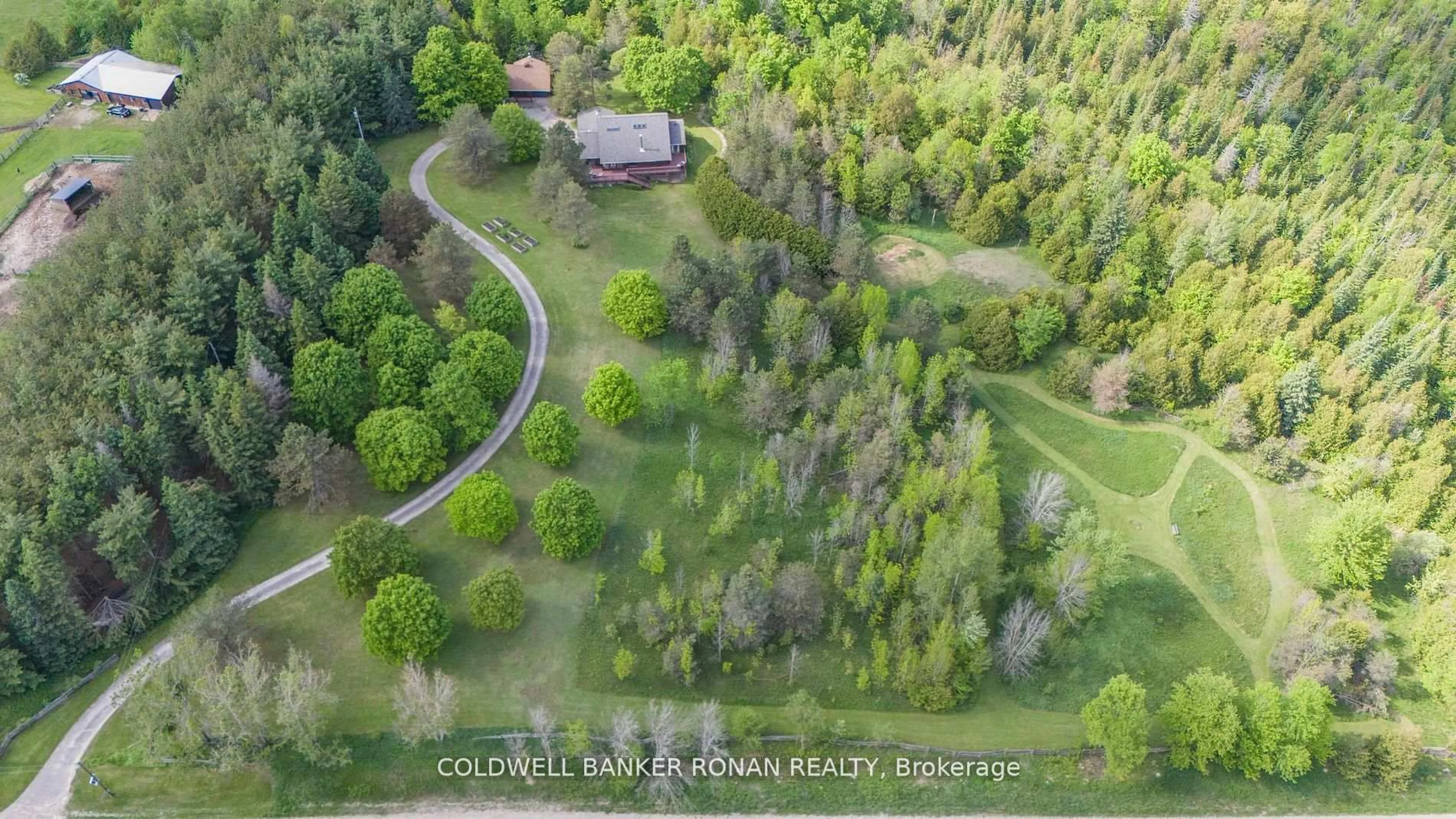 A pic from outside/outdoor area/front of a property/back of a property/a pic from drone, forest/trees view for 487283 Sideroad 30 N/A, Mono Ontario L9V 1H1