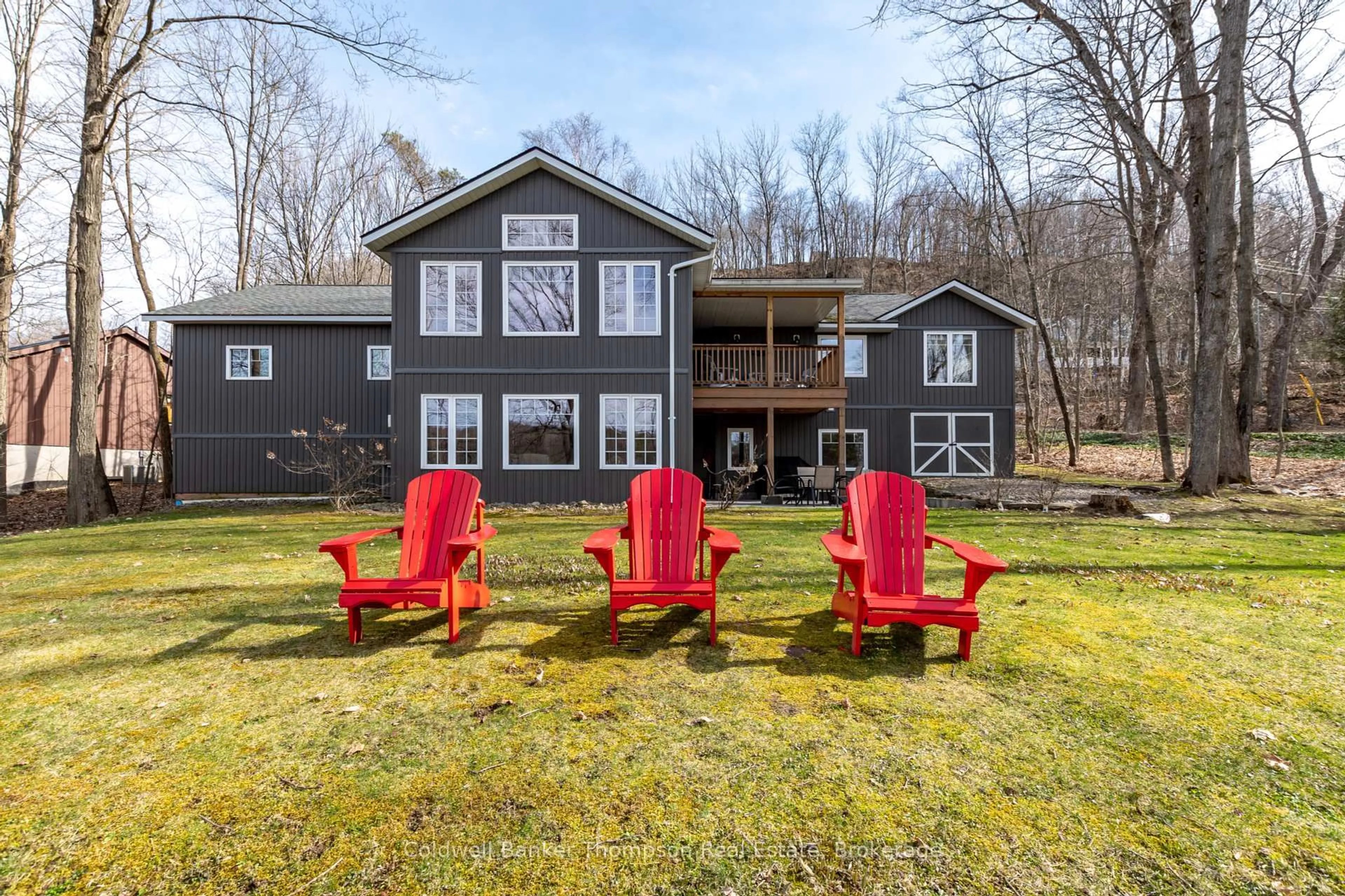 Patio, water/lake/river/ocean view for 440 Bayshore Blvd, Huntsville Ontario P1H 1Z1