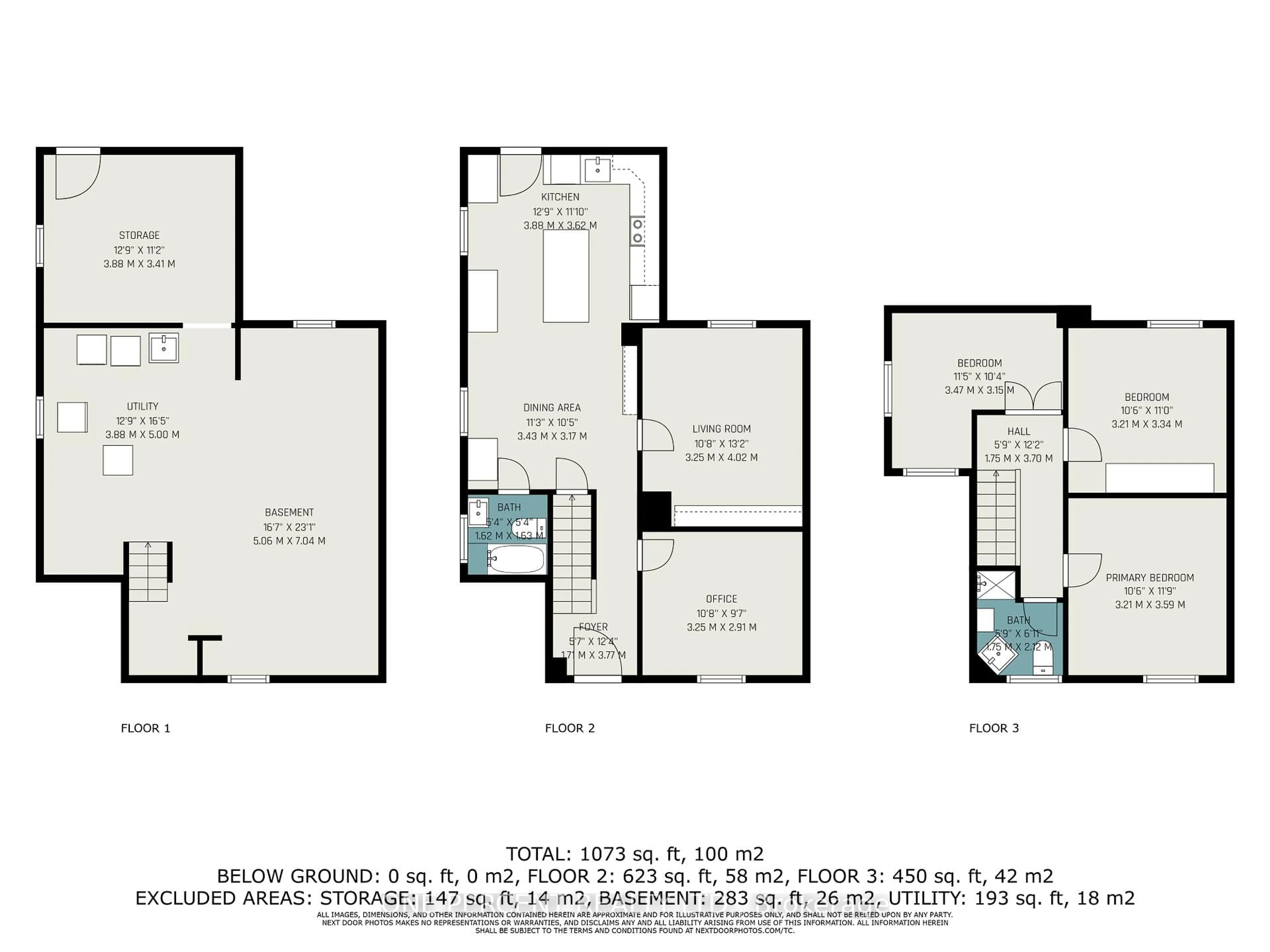 Floor plan for 266 Bradley Ave, Ottawa Ontario K1L 7E9