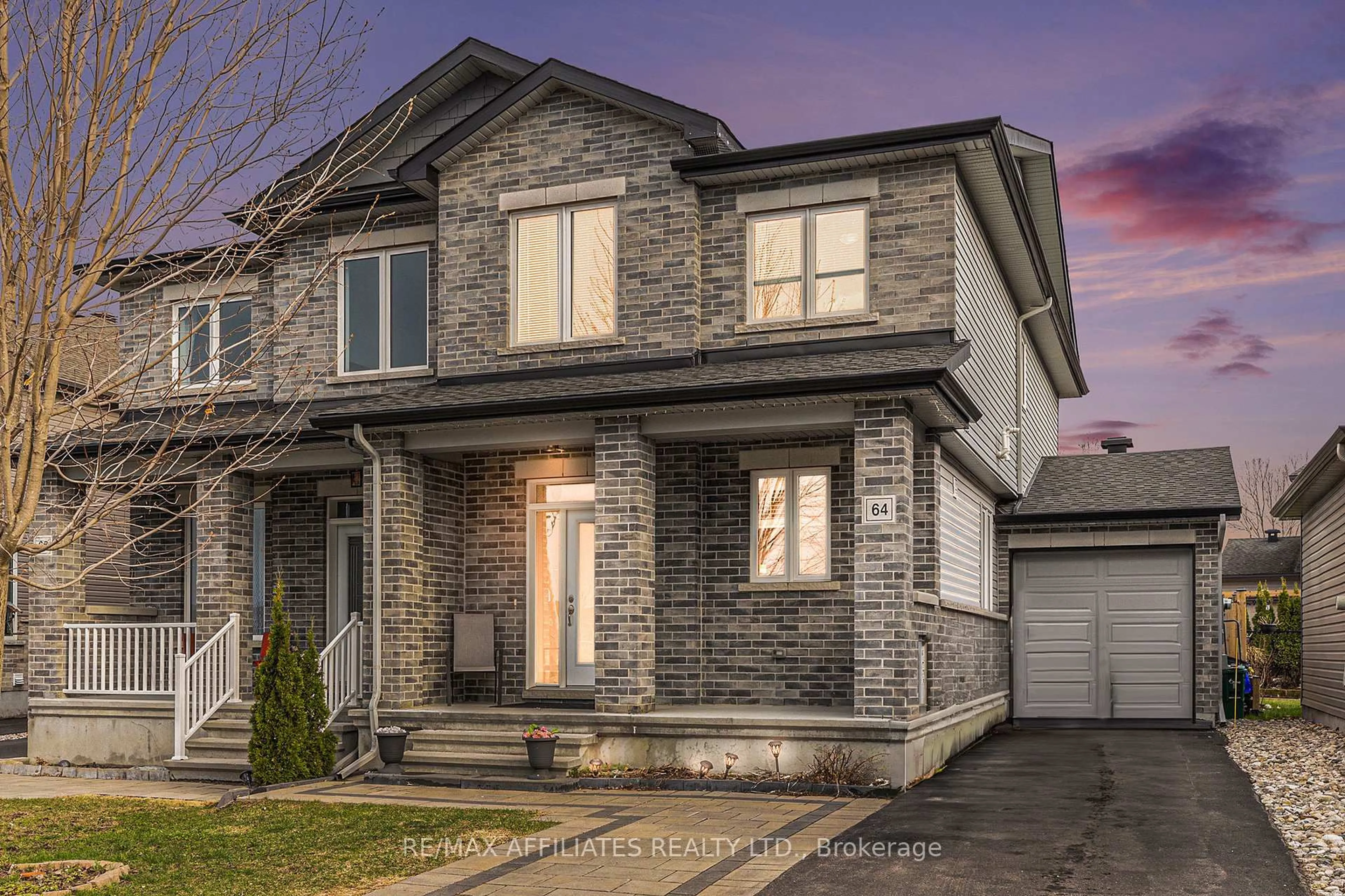 Home with brick exterior material, street for 64 WATERSHIELD Rdge, Ottawa Ontario K2J 5A4