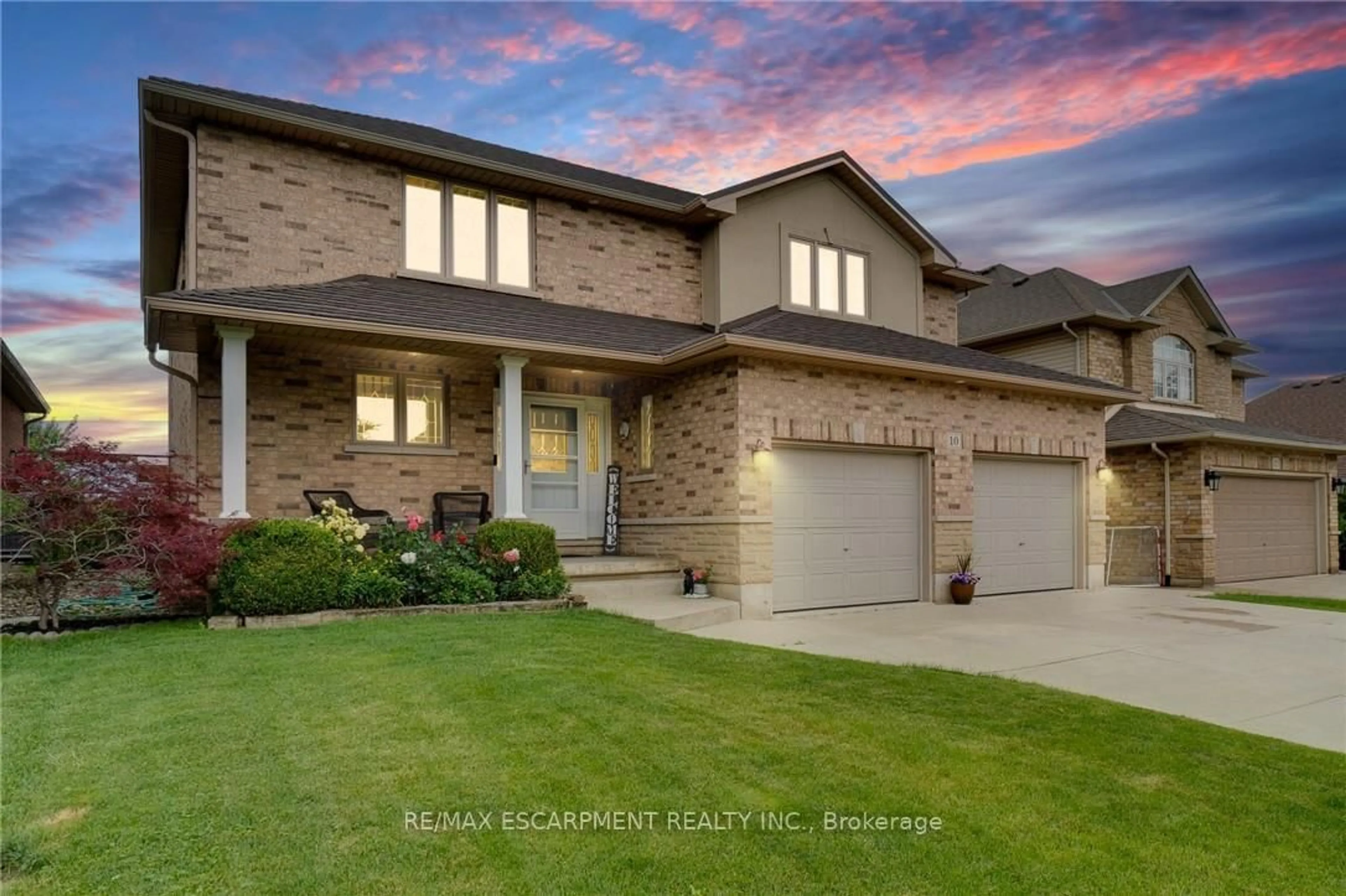 Home with brick exterior material, street for 10 Grassyplain Dr, Hamilton Ontario L0R 1W0