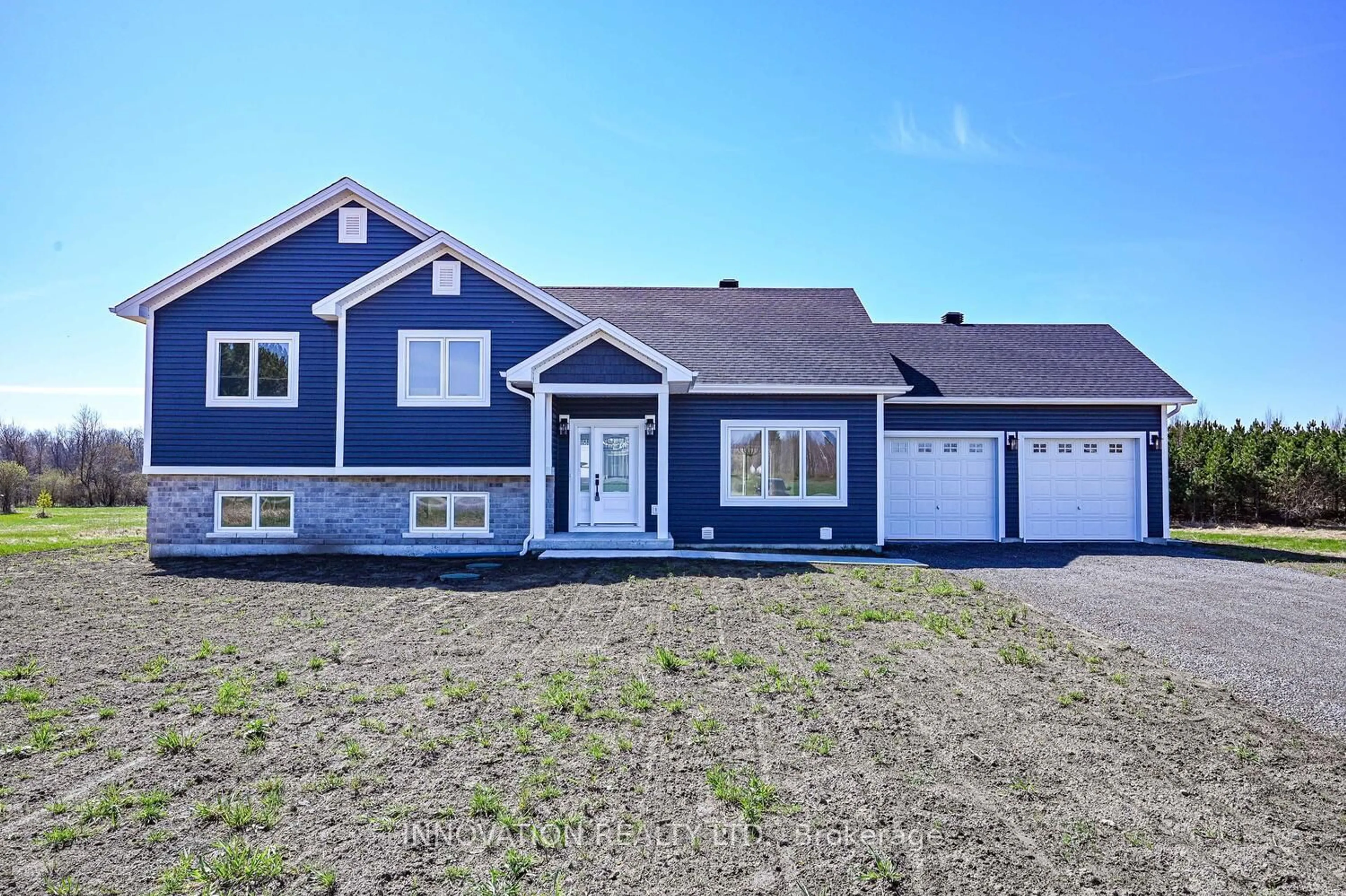 Home with vinyl exterior material, street for 10076 Nation River Rd, South Dundas Ontario K0E 1W0