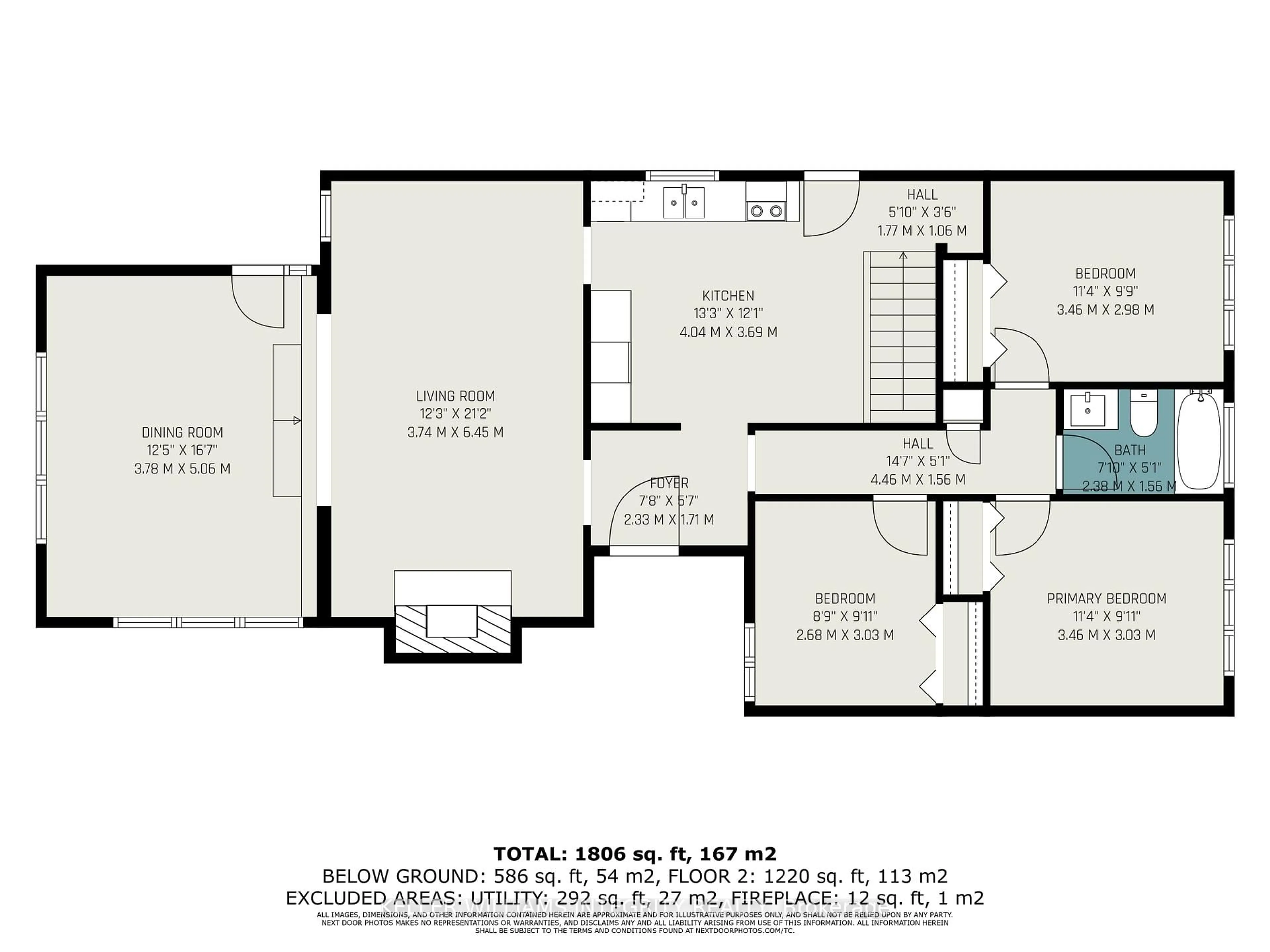 Floor plan for 1401 Lowen Dr, Ottawa Ontario K1V 1H3
