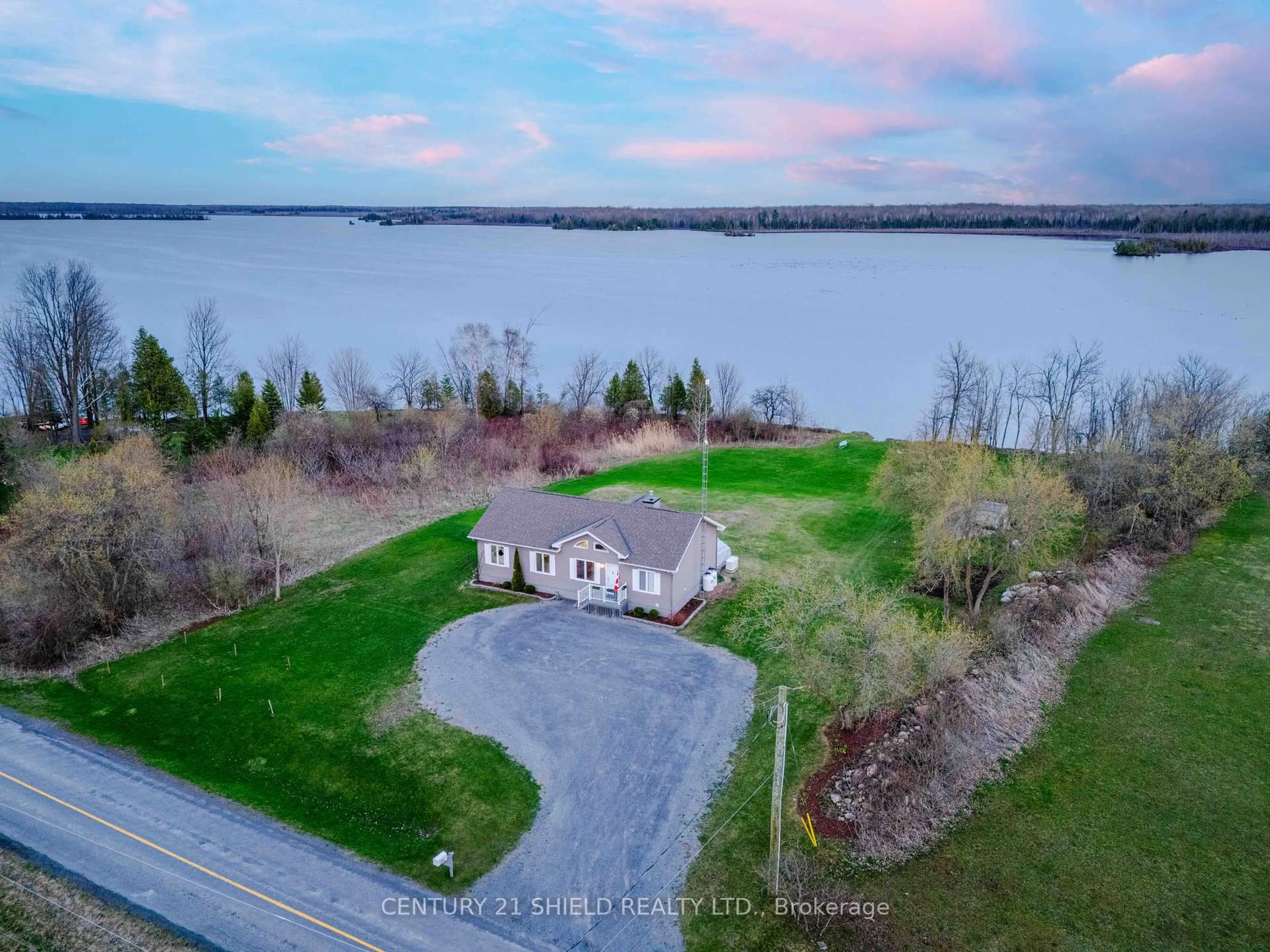 A pic from outside/outdoor area/front of a property/back of a property/a pic from drone, water/lake/river/ocean view for 19053 Masterson Rd, North Glengarry Ontario K0C 1B0