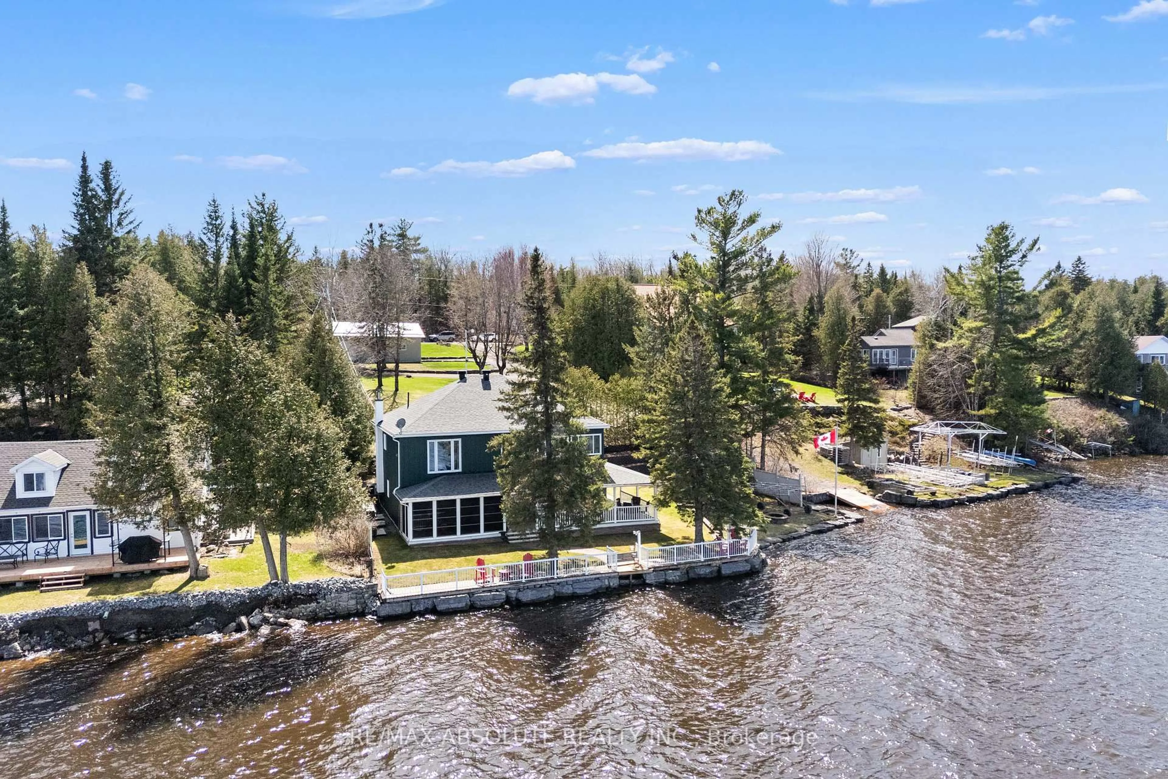 A pic from outside/outdoor area/front of a property/back of a property/a pic from drone, water/lake/river/ocean view for 59 McNeill Rd, Braeside Ontario K0A 1G0