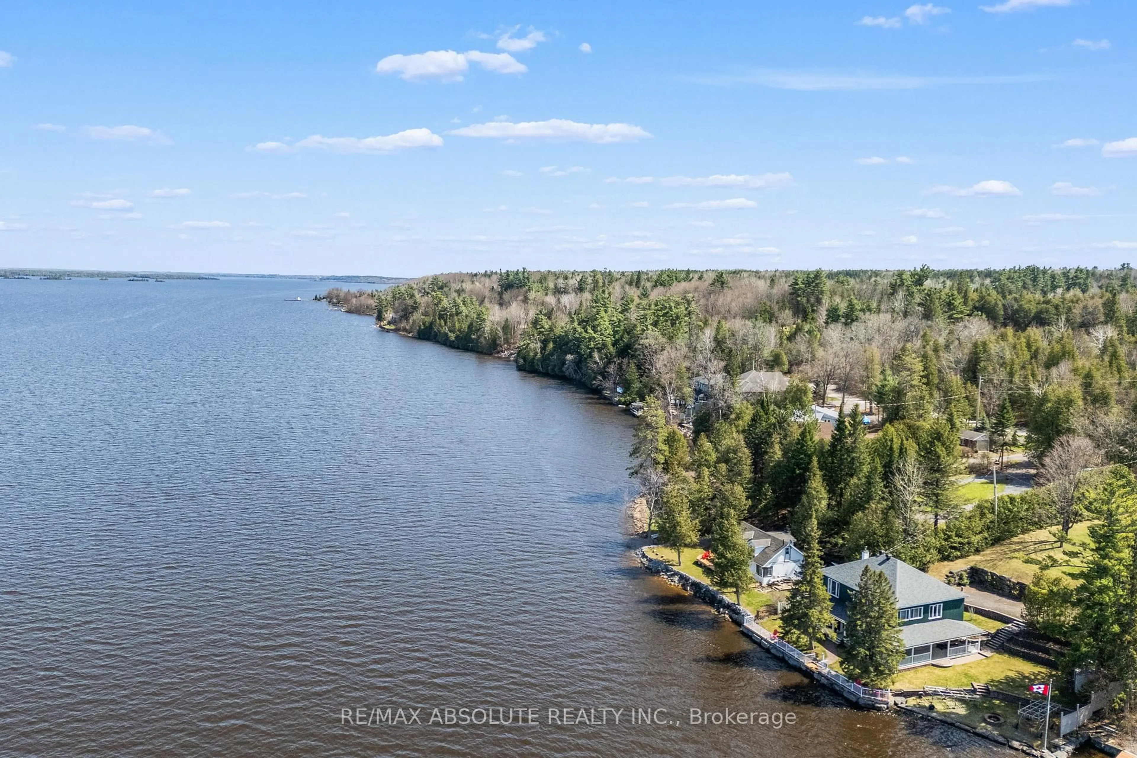 A pic from outside/outdoor area/front of a property/back of a property/a pic from drone, water/lake/river/ocean view for 59 McNeill Rd, Braeside Ontario K0A 1G0