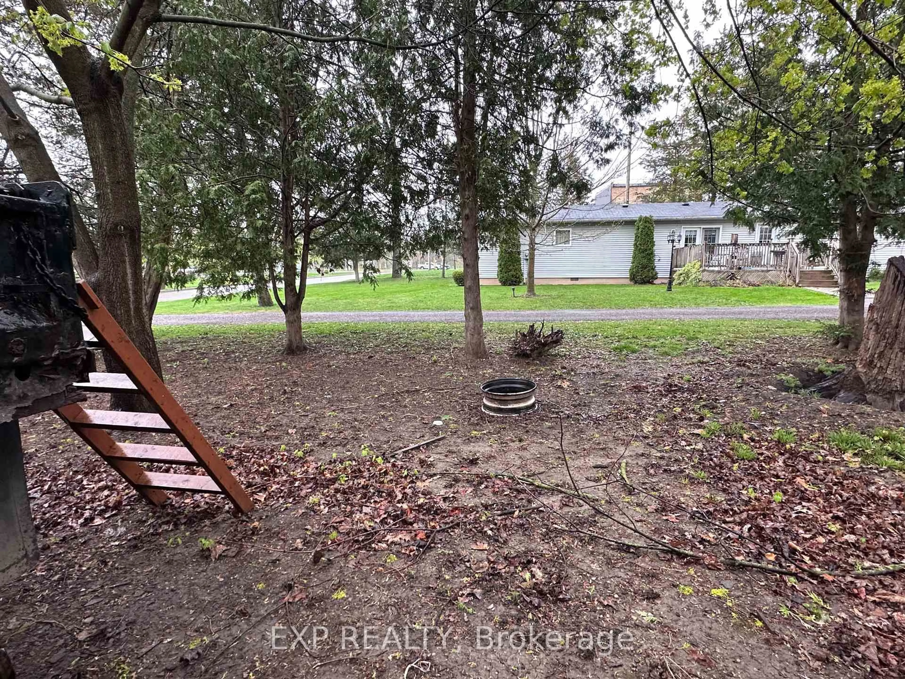 A pic from outside/outdoor area/front of a property/back of a property/a pic from drone, forest/trees view for 190 Ann St, North Middlesex Ontario N0M 2K0
