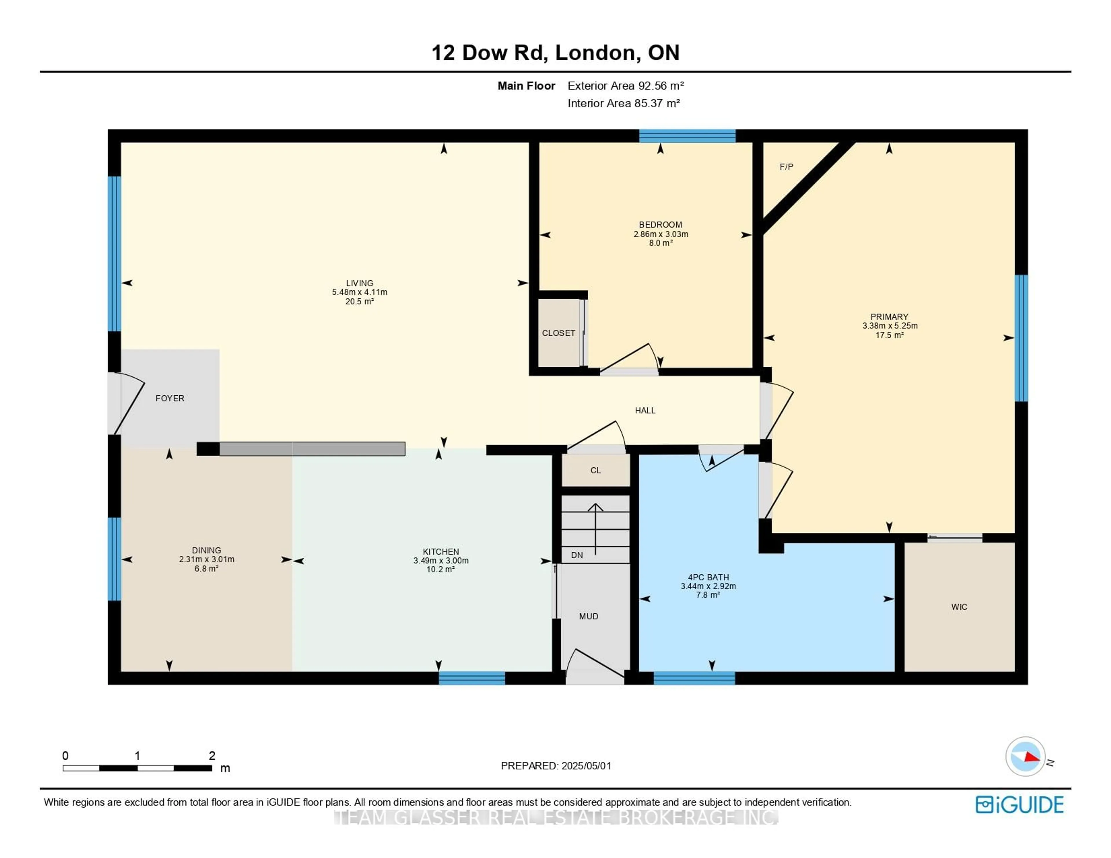 Floor plan for 12 DOW Rd, London Ontario N6E 1E9