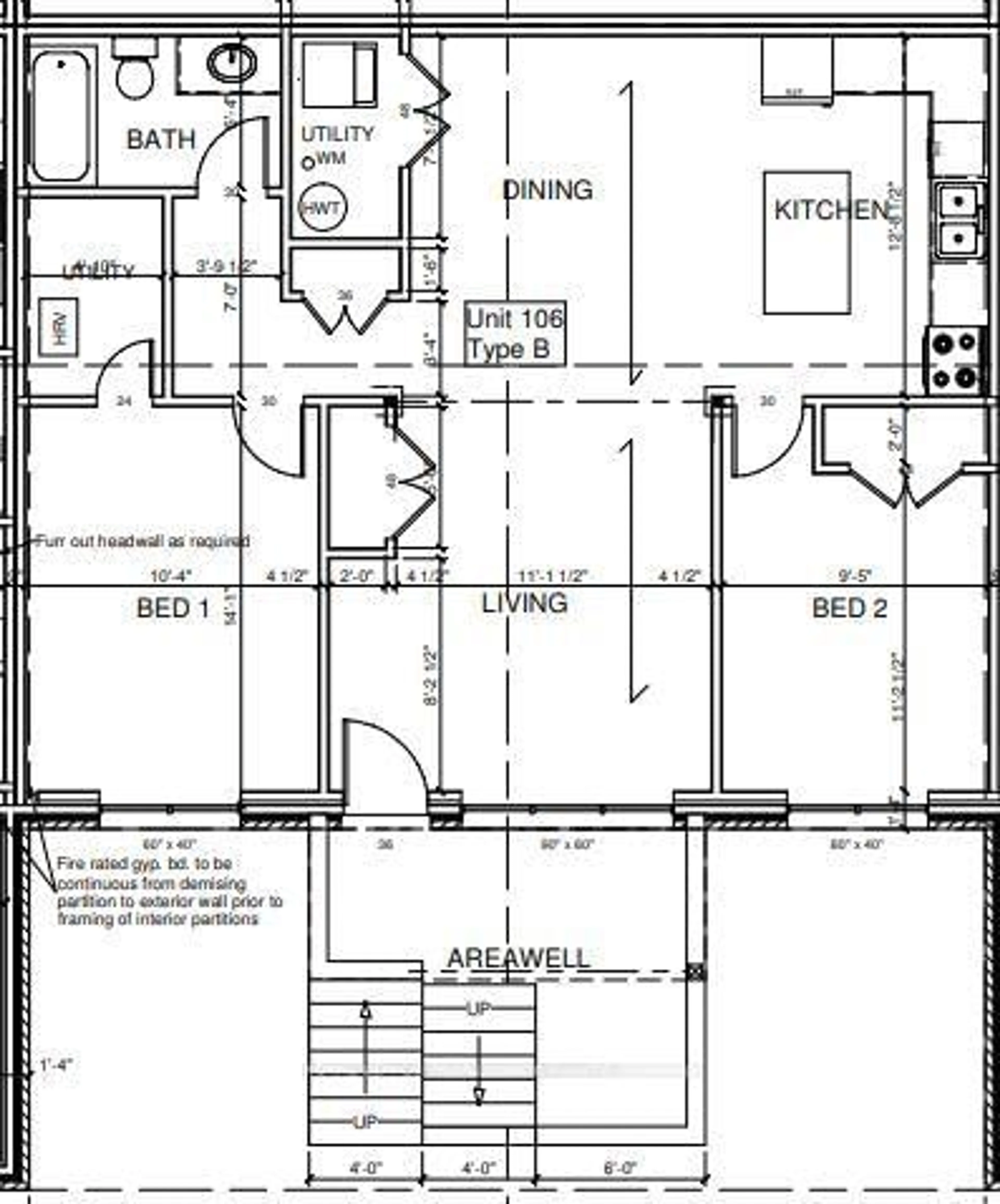 Floor plan for 15 Arthur St #103, Cramahe Ontario K0K 1S0