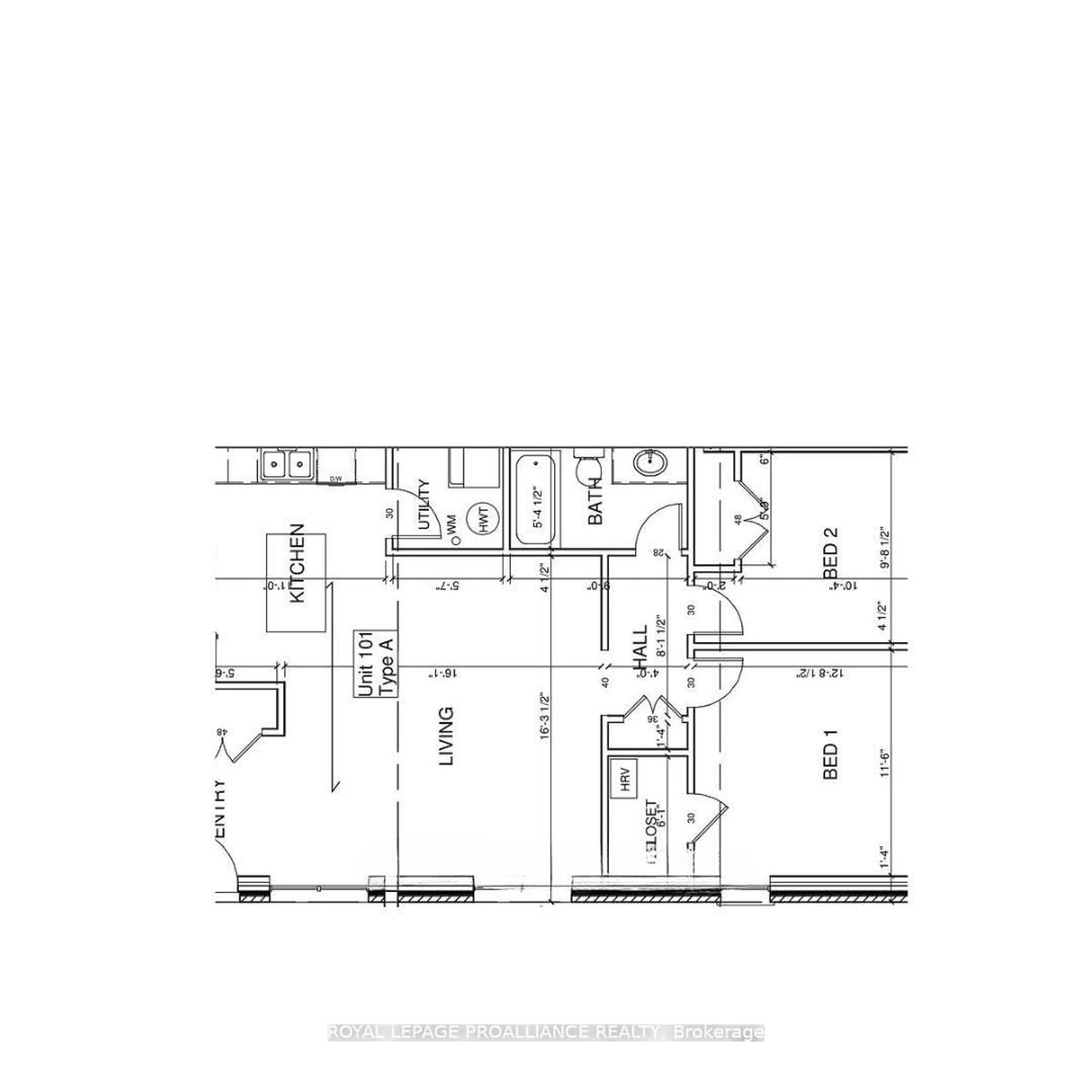 Floor plan for 15 Arthur St #104, Cramahe Ontario K0K 1S0
