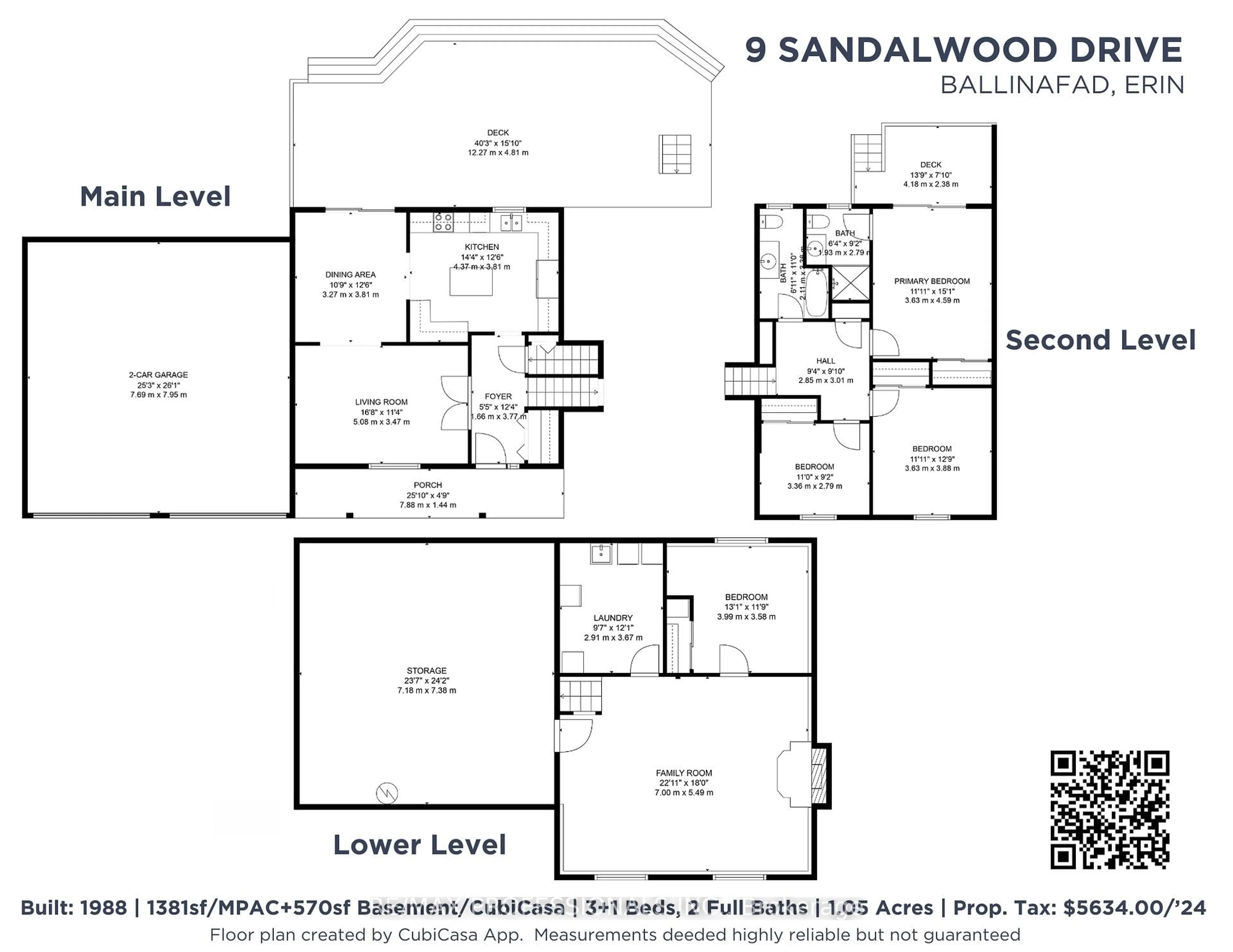 Floor plan for 9 Sandalwood Dr, Erin Ontario N0B 1H0