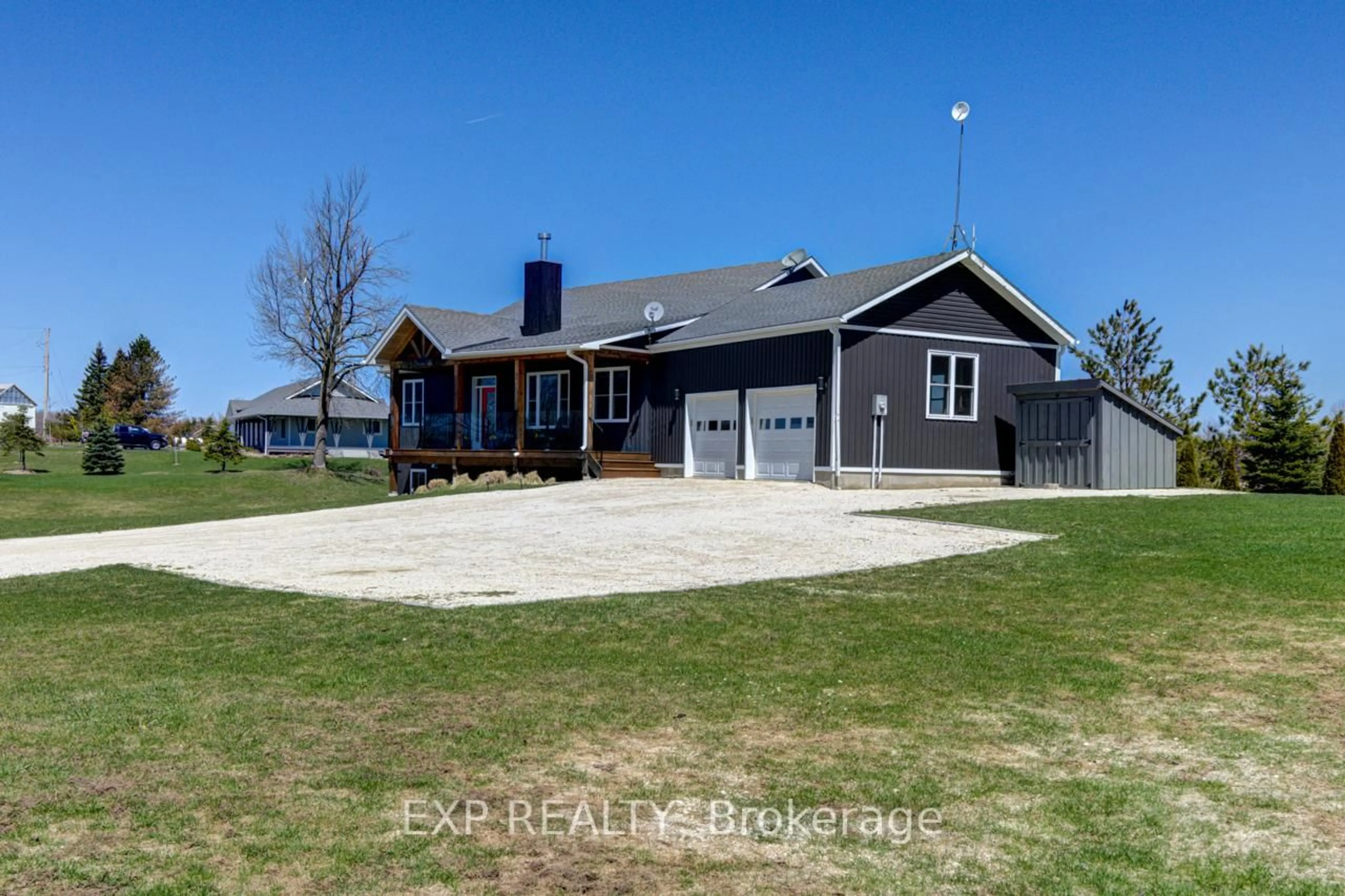 A pic from outside/outdoor area/front of a property/back of a property/a pic from drone, street for 167 BREWSTER LAKE Rd #Singhampton, Grey Highlands Ontario N0C 1M0