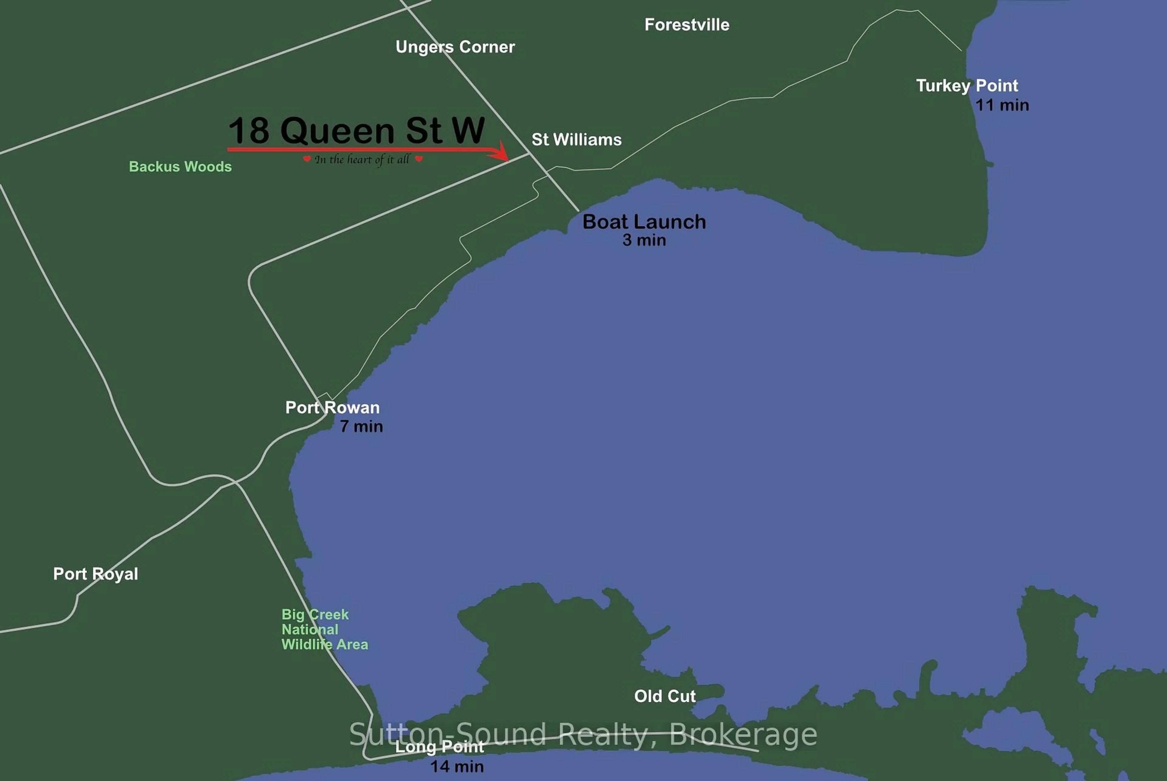Picture of a map for 18 Queen St, Norfolk Ontario N0E 1P0