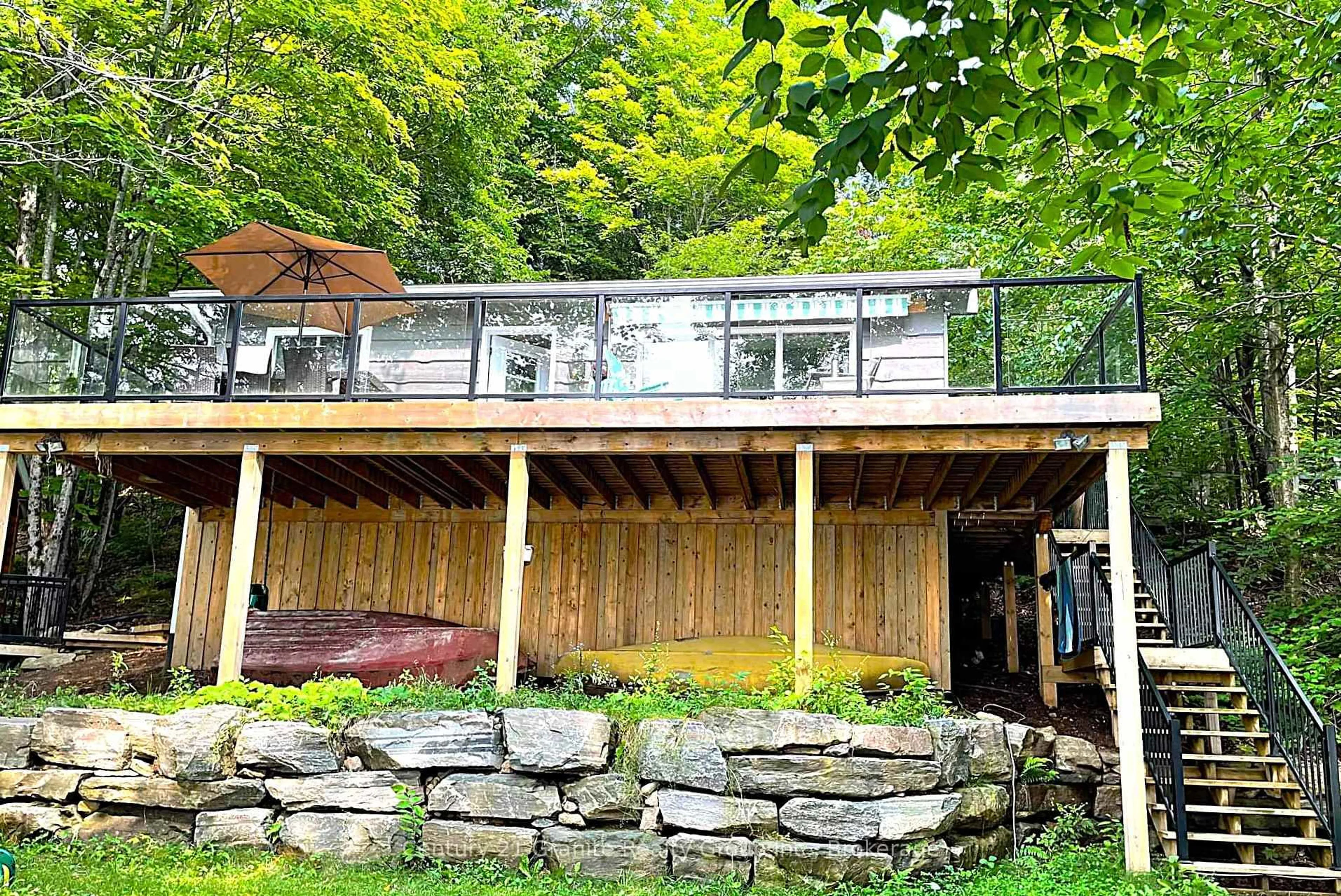 Patio, water/lake/river/ocean view for 2271 Watts Rd, Dysart et al Ontario K0M 2S0