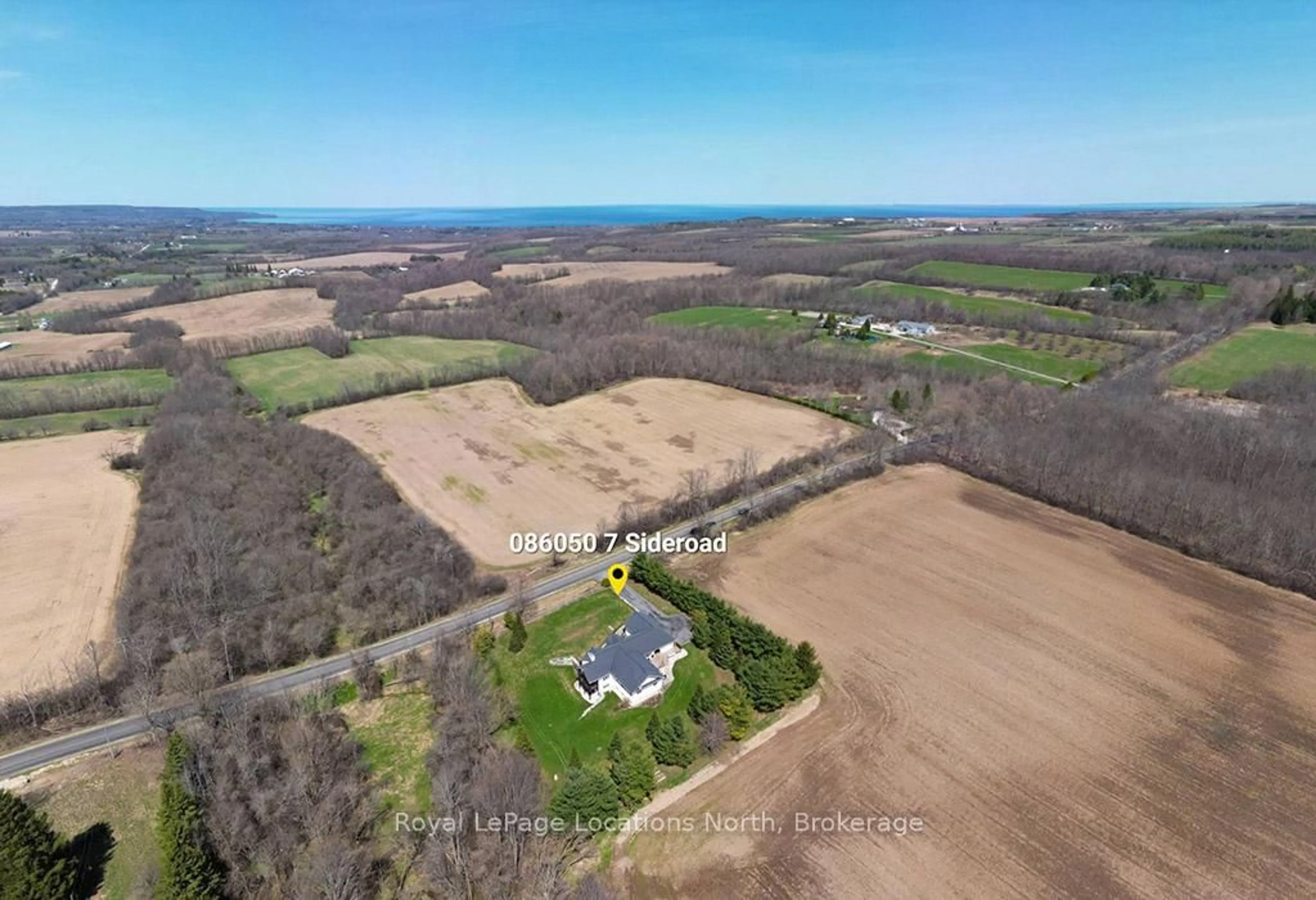 A pic from outside/outdoor area/front of a property/back of a property/a pic from drone, water/lake/river/ocean view for 086050 7 Sdrd, Meaford Ontario N4L 1W6