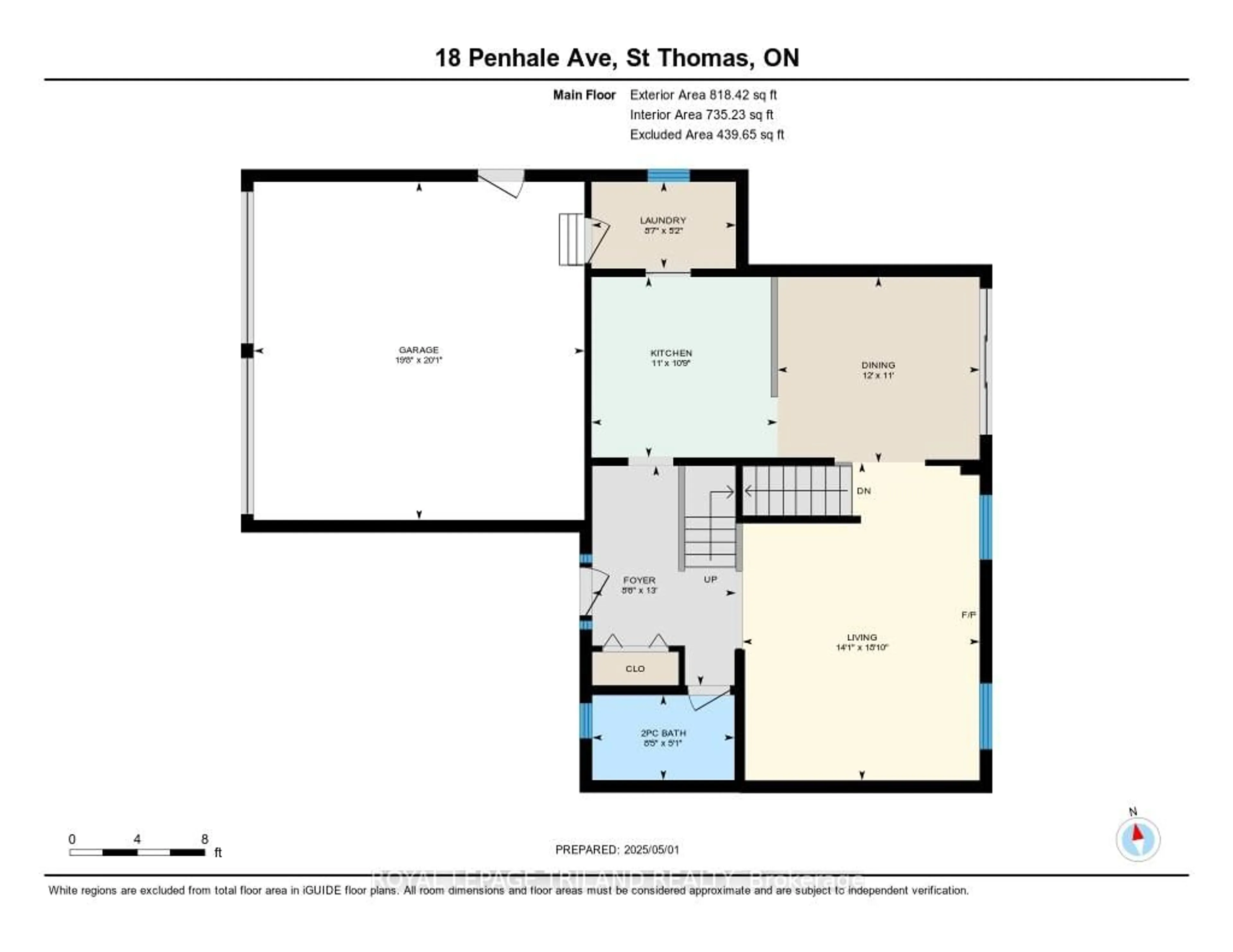 Floor plan for 18 PENHALE Ave, St. Thomas Ontario N5R 5M9