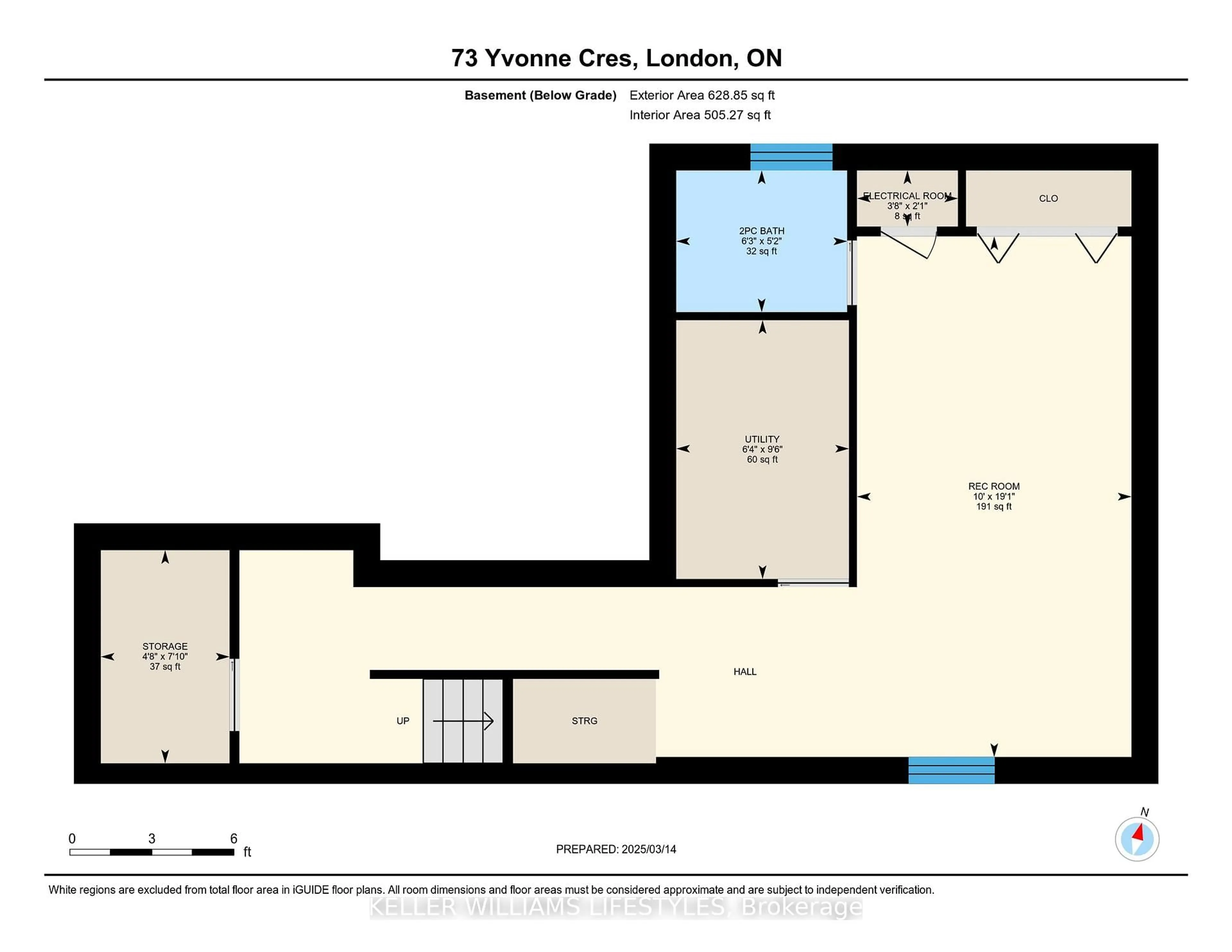 Floor plan for 73 Yvonne Cres, London South Ontario N5Z 0A5
