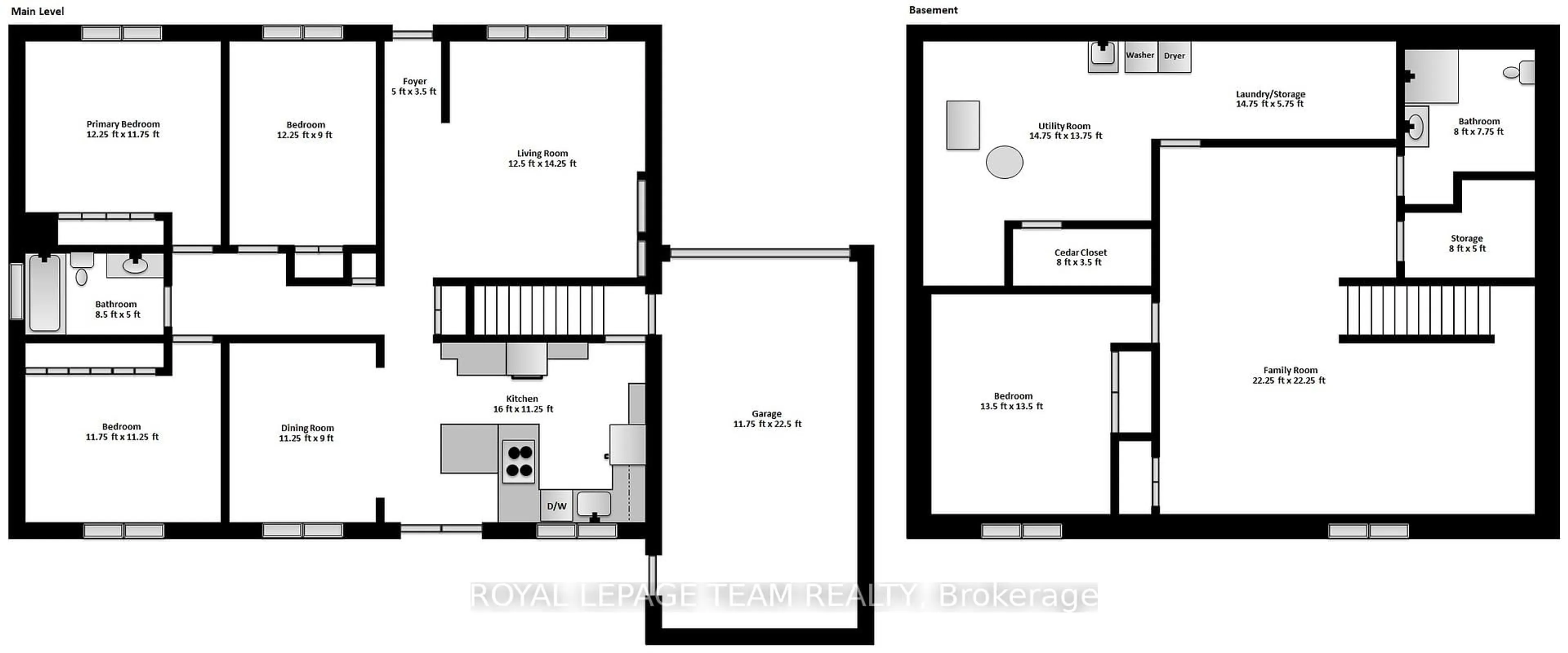 Floor plan for 1357 Plumber Ave, Ottawa Ontario K1K 4B2