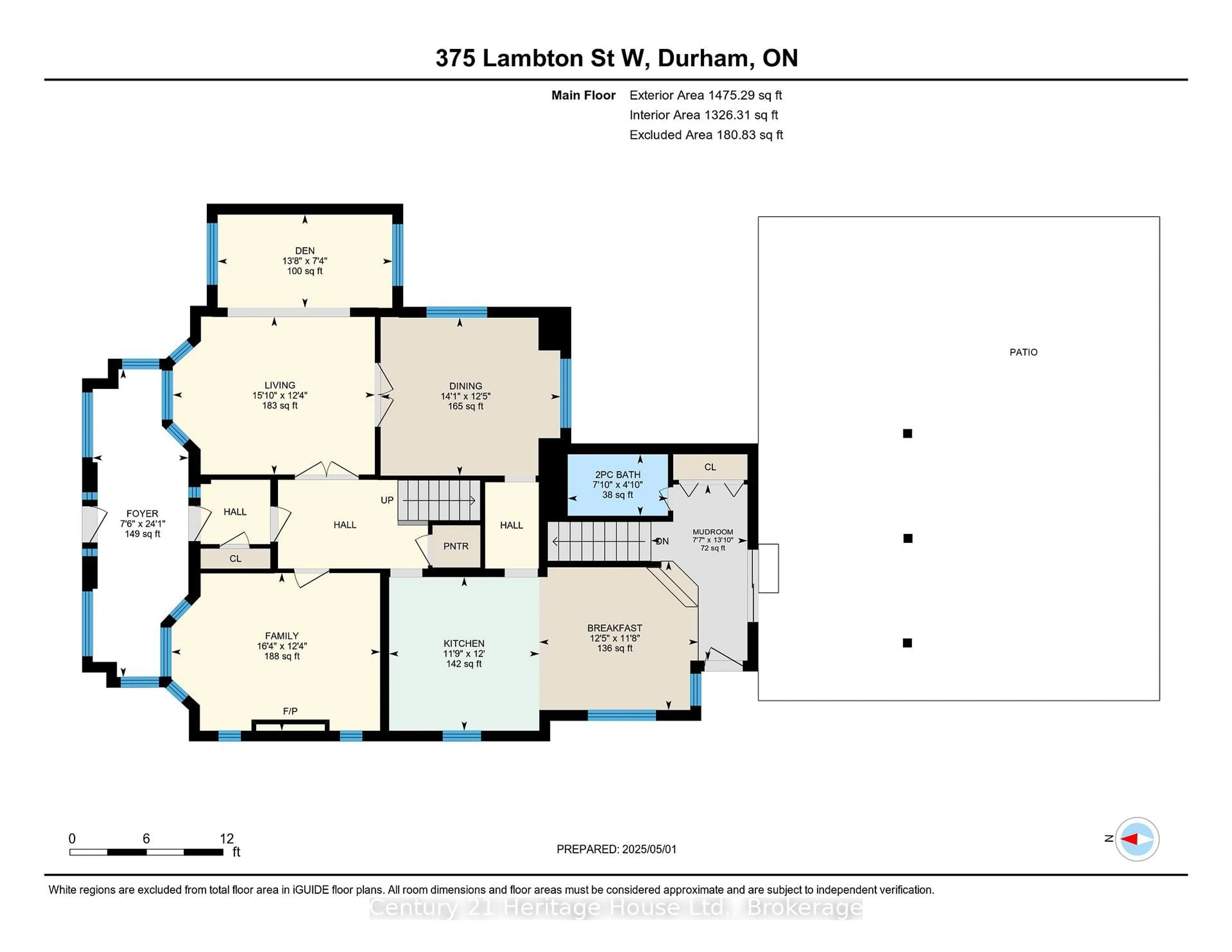 Floor plan for 375 Lambton St, West Grey Ontario N0G 1R0