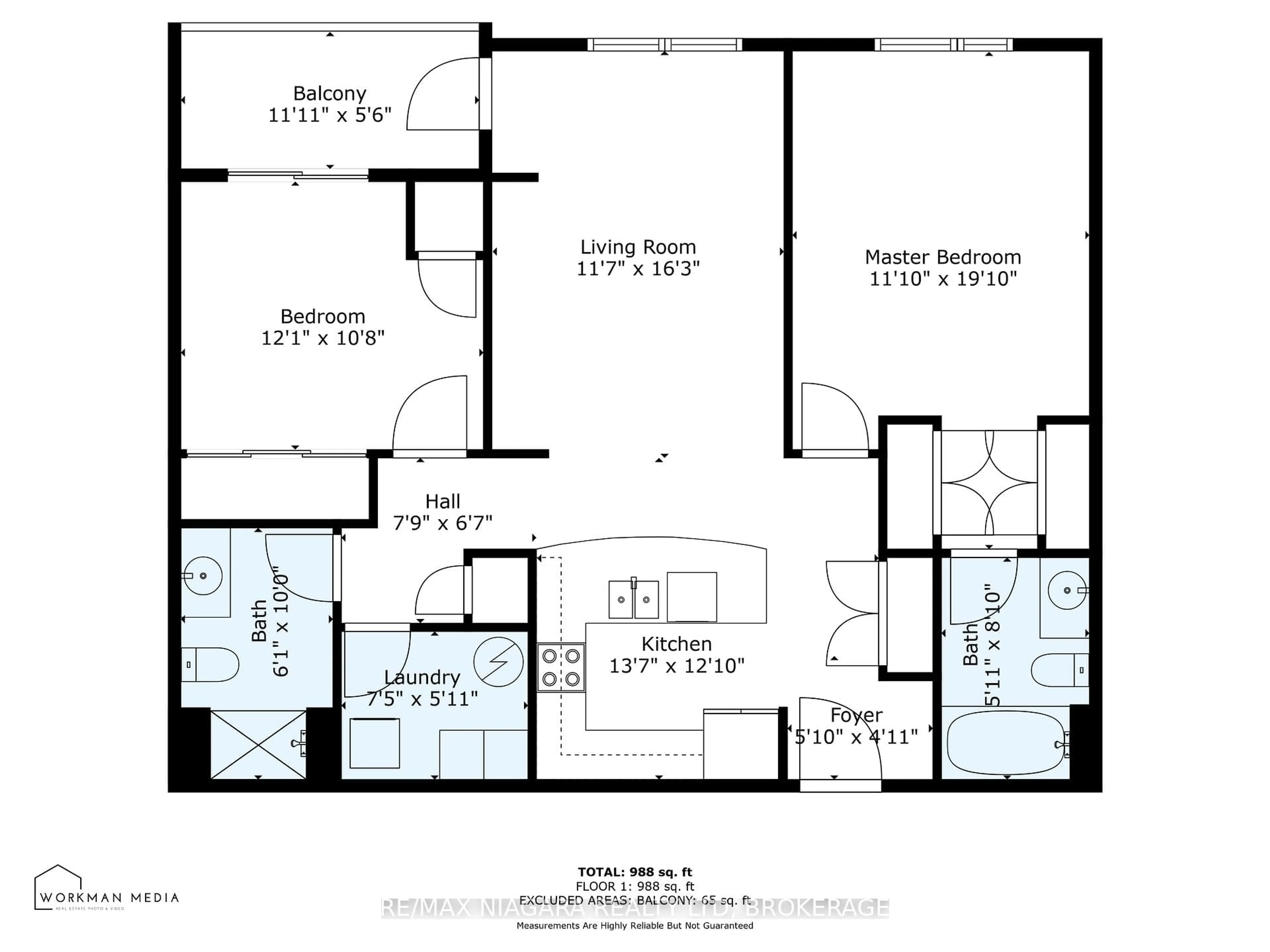 Floor plan for 2799 St. Paul Ave #206, Niagara Falls Ontario L2J 2L3