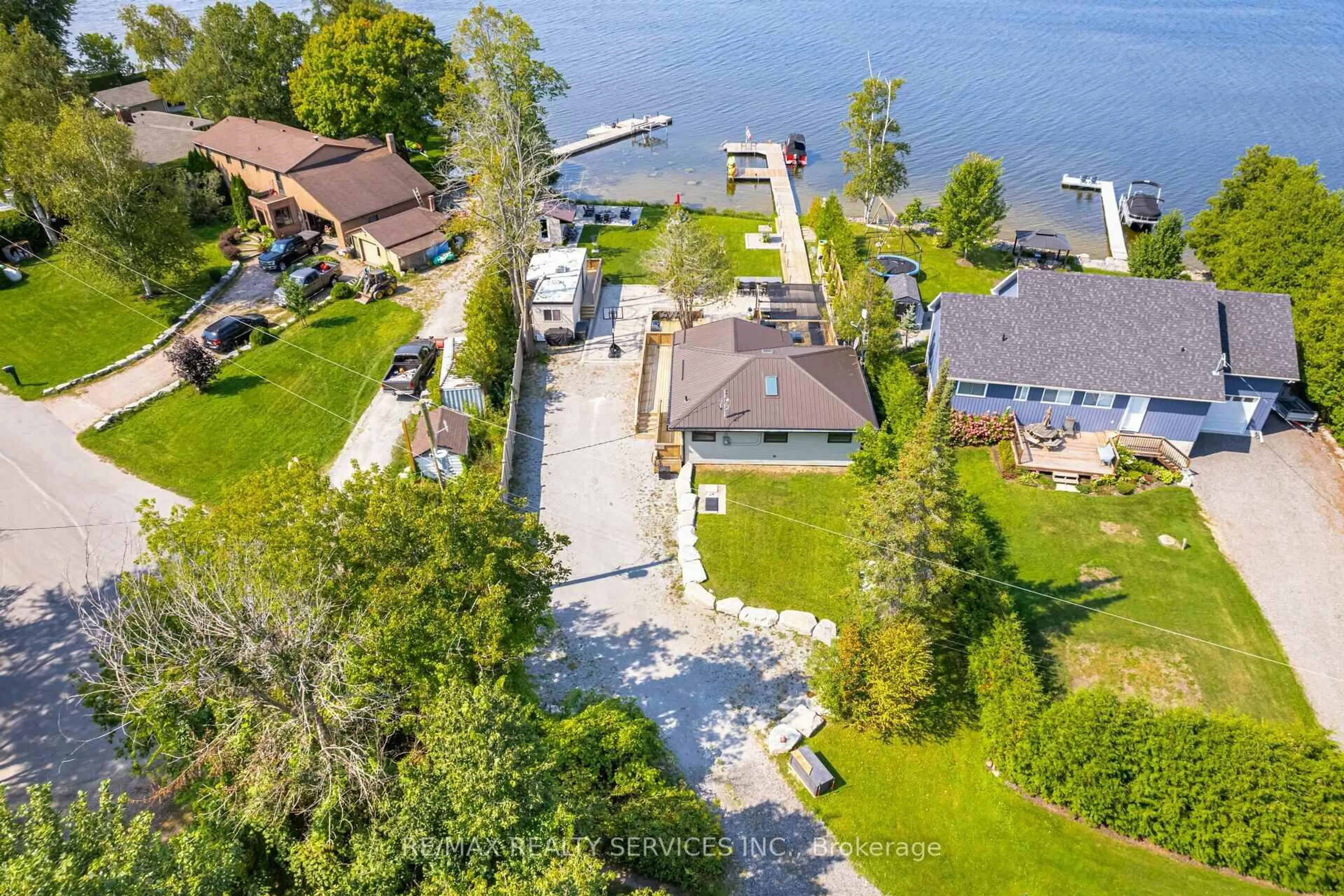 A pic from outside/outdoor area/front of a property/back of a property/a pic from drone, water/lake/river/ocean view for 28 Eldonia Rd, Kawartha Lakes Ontario K0M 2B0