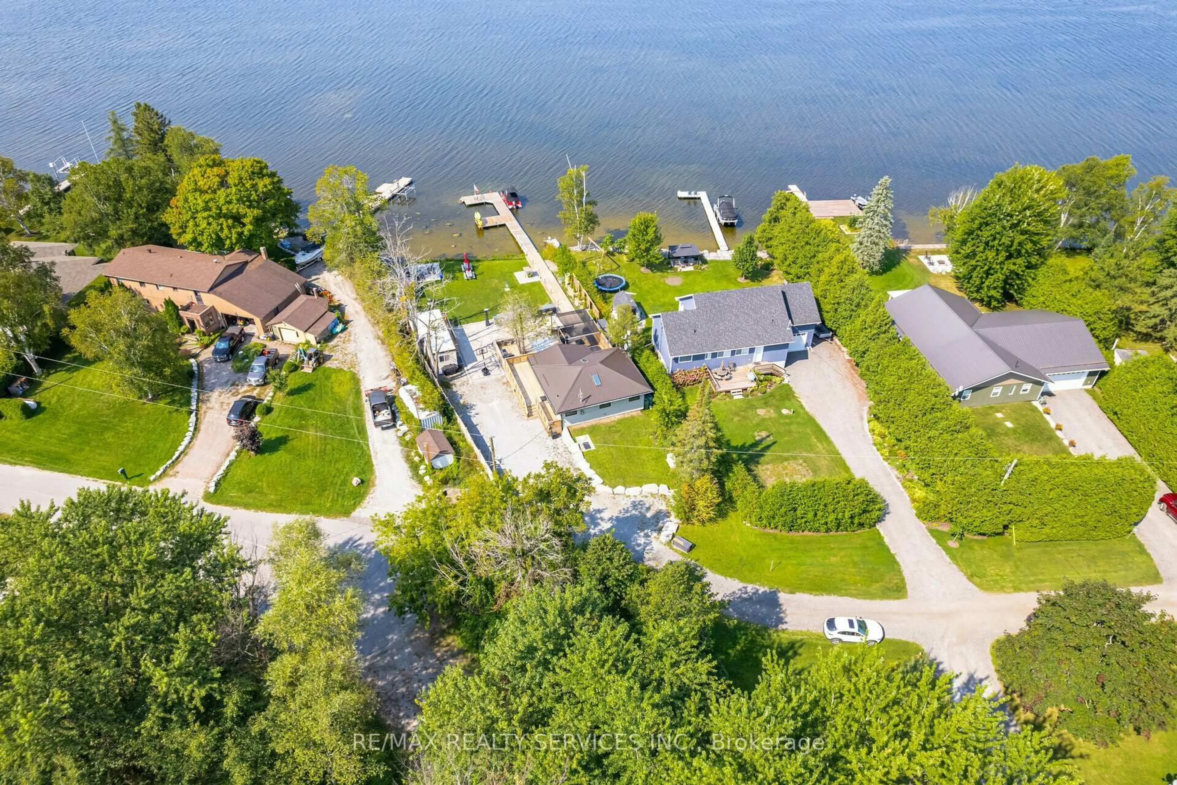 A pic from outside/outdoor area/front of a property/back of a property/a pic from drone, water/lake/river/ocean view for 28 Eldonia Rd, Kawartha Lakes Ontario K0M 2B0