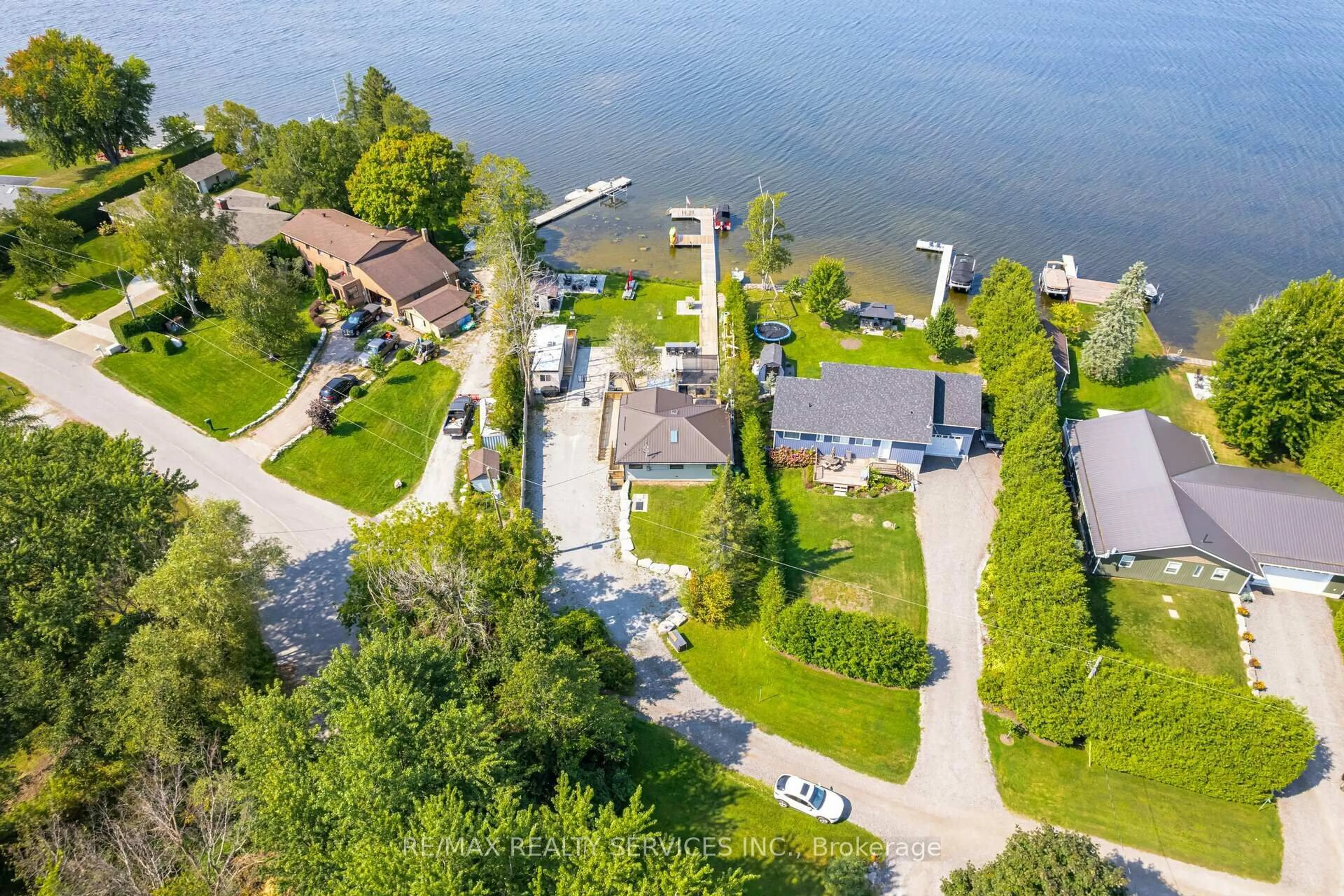 A pic from outside/outdoor area/front of a property/back of a property/a pic from drone, water/lake/river/ocean view for 28 Eldonia Rd, Kawartha Lakes Ontario K0M 2B0