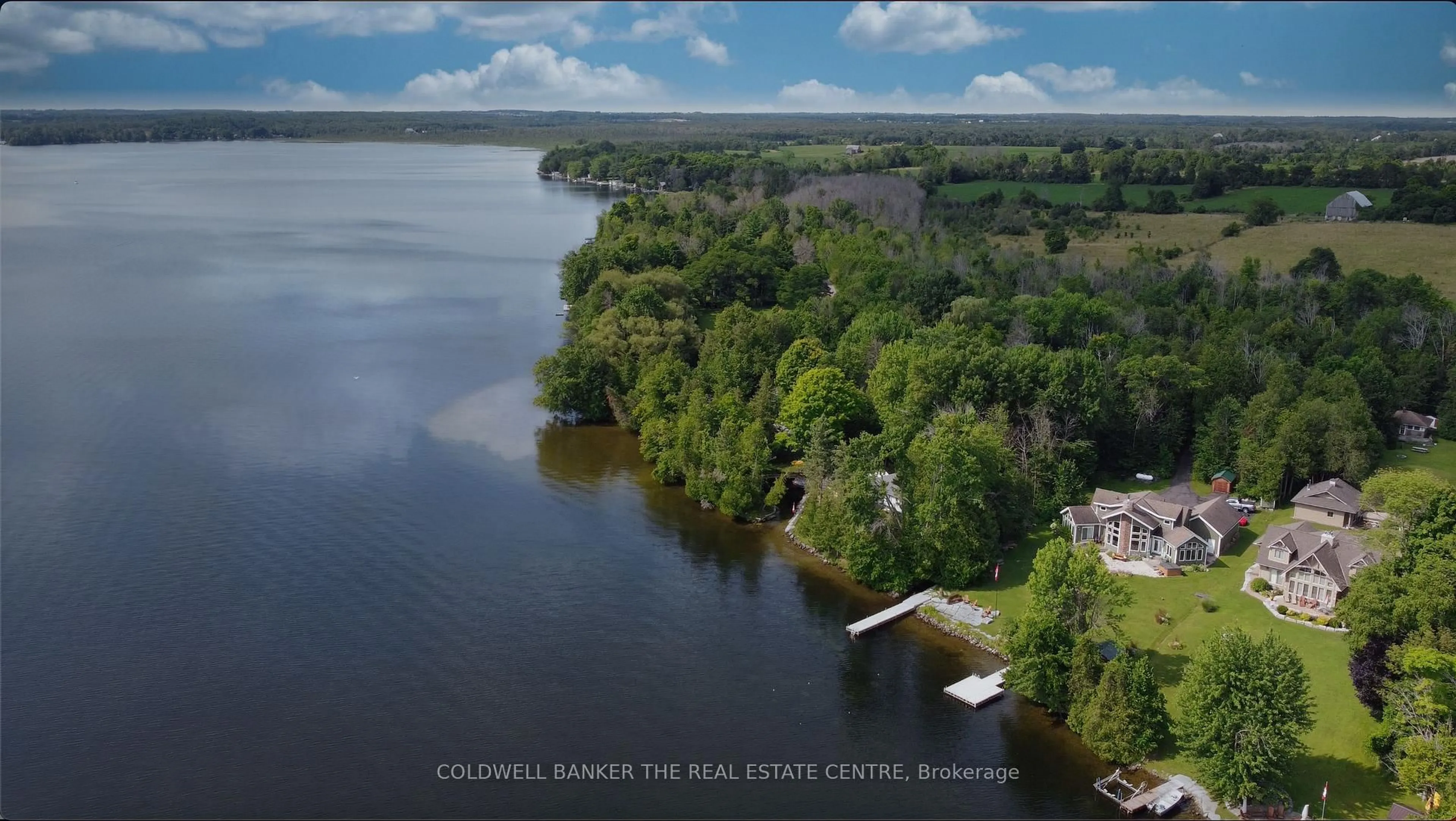 A pic from outside/outdoor area/front of a property/back of a property/a pic from drone, water/lake/river/ocean view for 126 Jasper Dr, Kawartha Lakes Ontario K0M 2B0