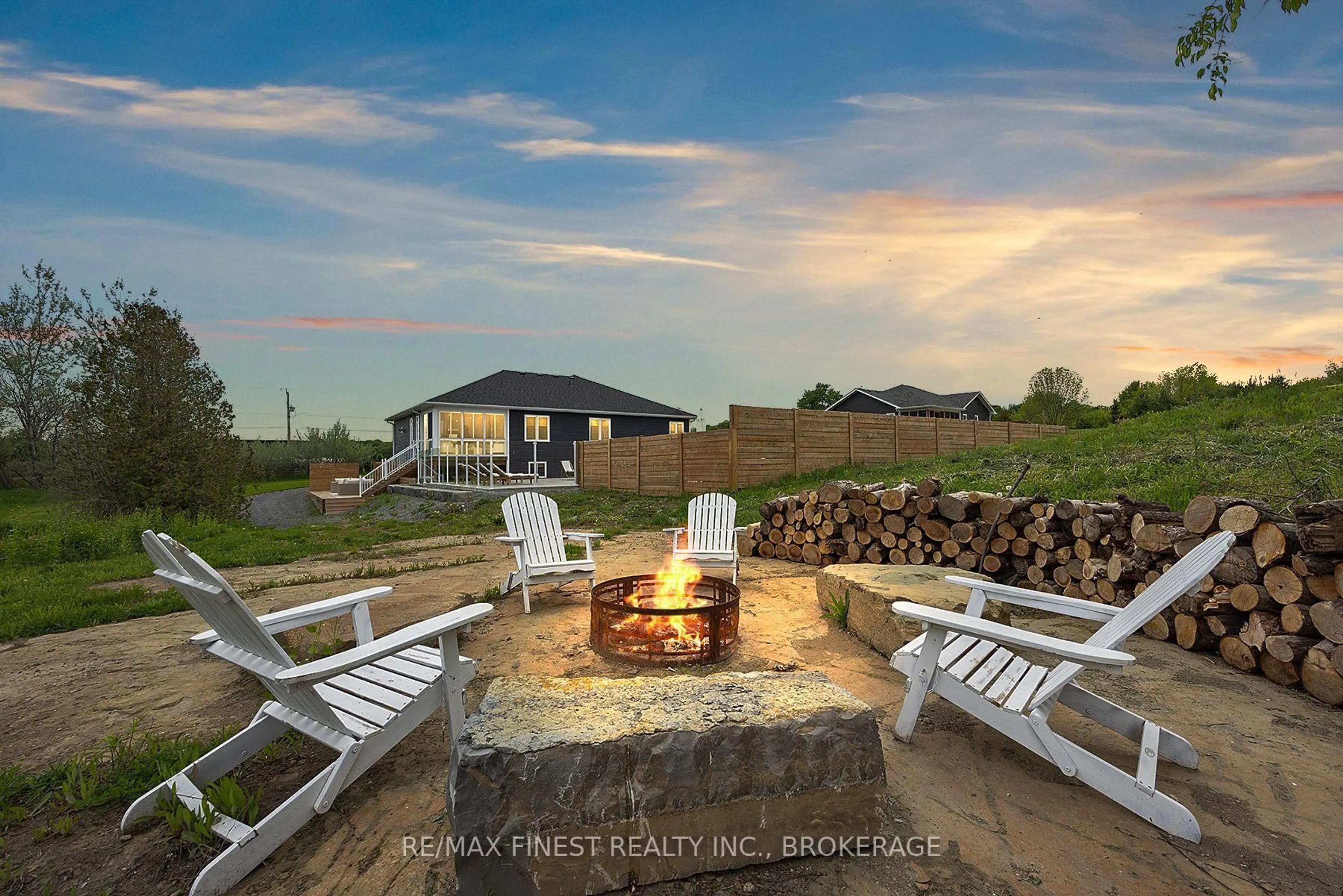 Patio, water/lake/river/ocean view for 4885 Lower Round Lake Rd, Battersea Ontario K0H 1H0