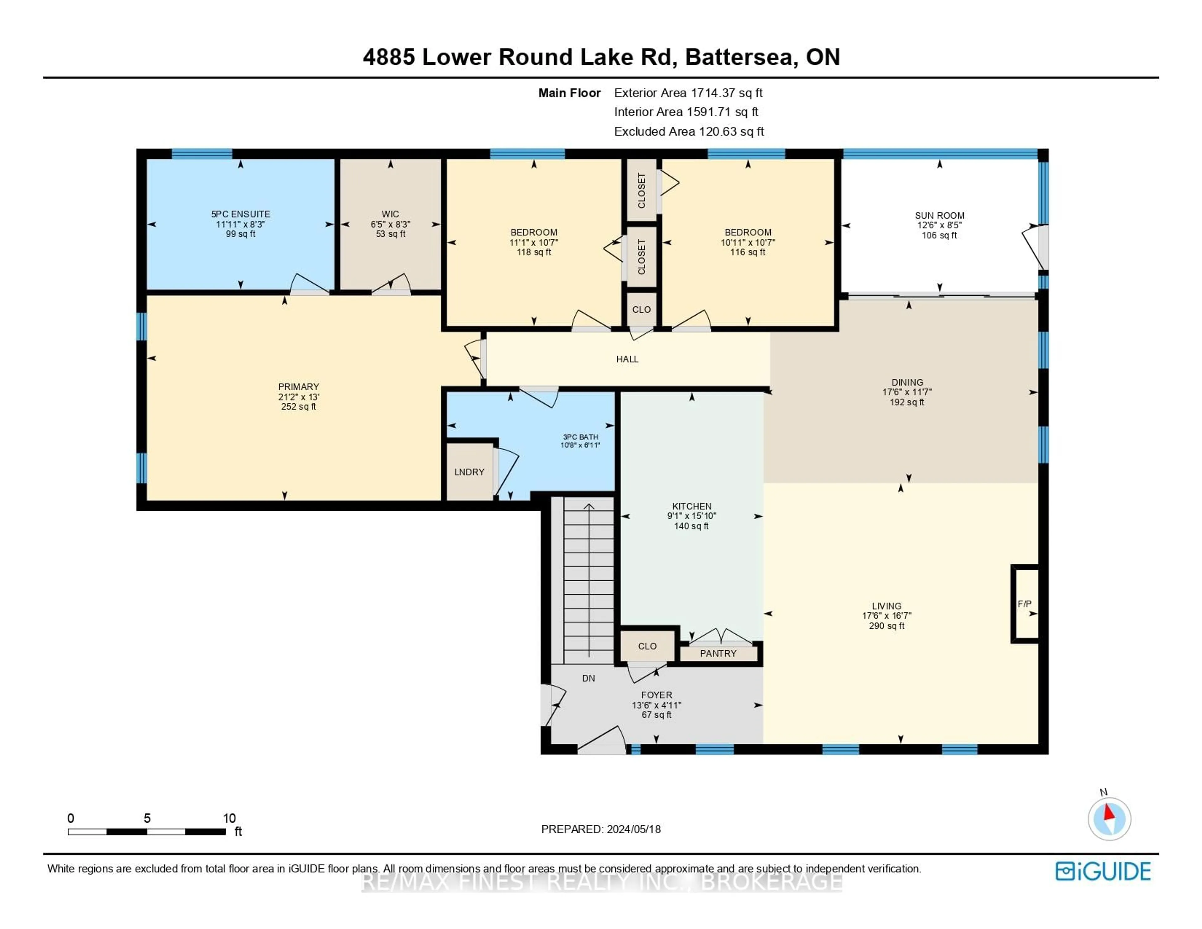 Floor plan for 4885 Lower Round Lake Rd, Battersea Ontario K0H 1H0