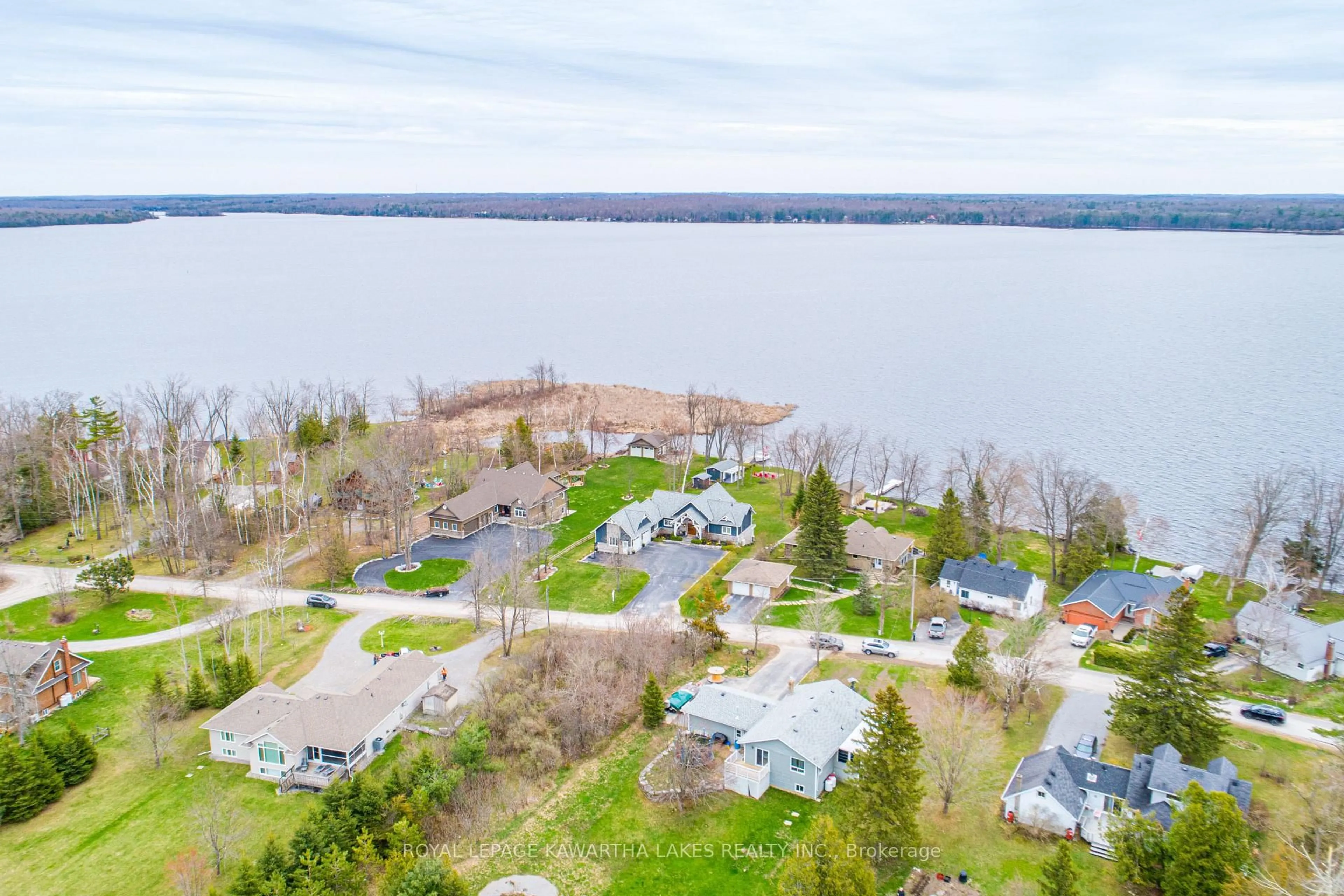 A pic from outside/outdoor area/front of a property/back of a property/a pic from drone, water/lake/river/ocean view for 56 Falls Bay Rd, Kawartha Lakes Ontario K0M 1A0