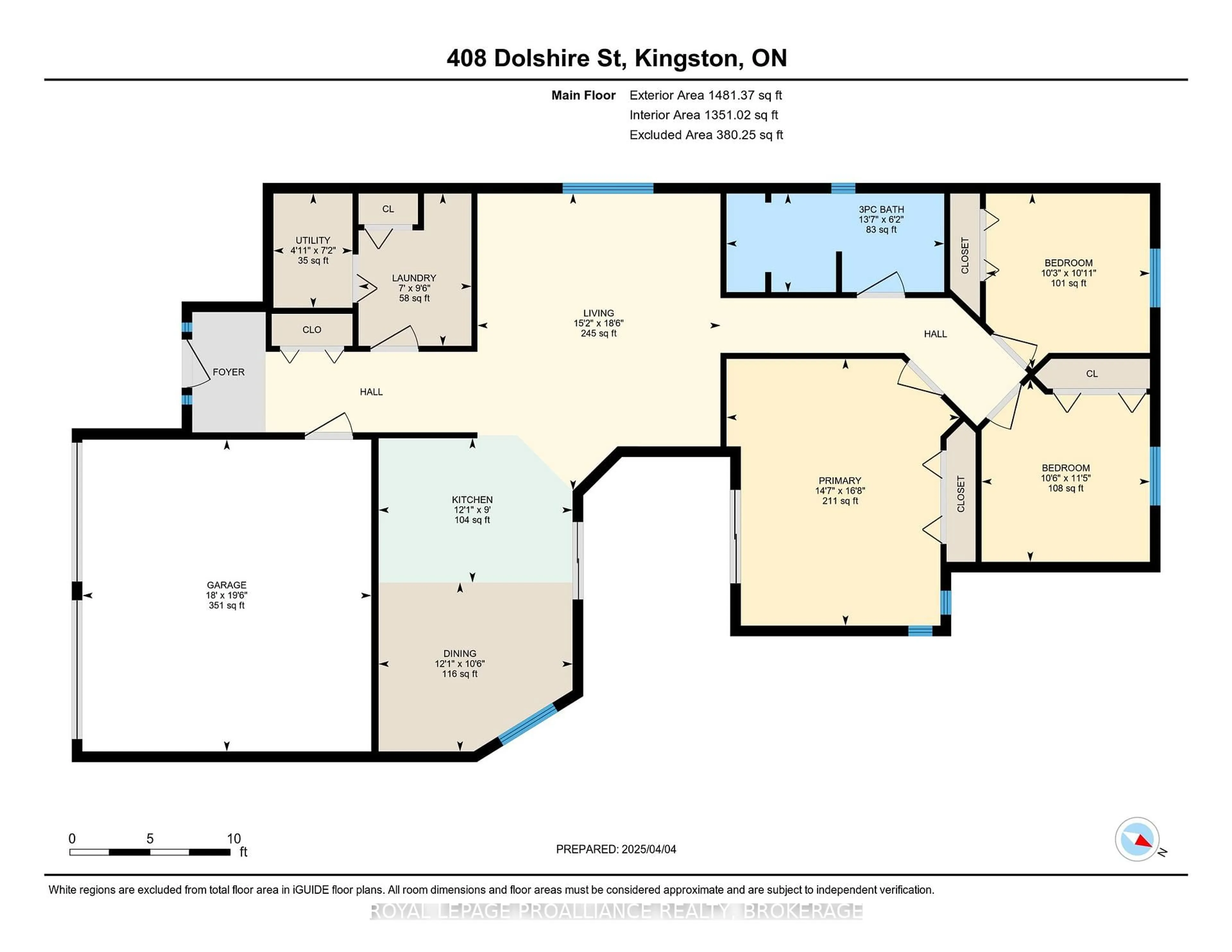 Floor plan for 408 Dolshire St, Kingston Ontario K7M 9B4