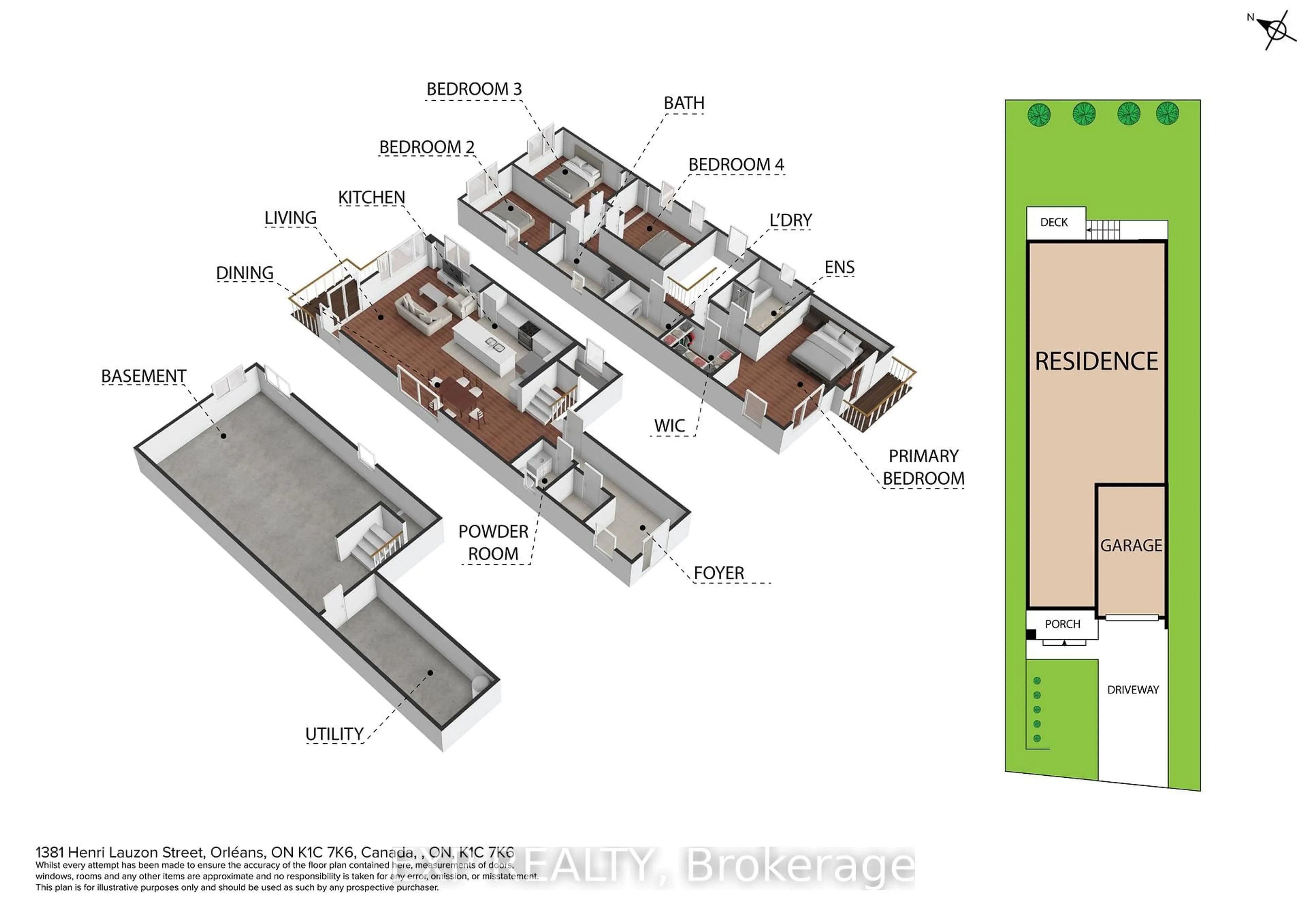 Floor plan for 1381 Henri Lauzon St, Orleans Ontario K1C 1R8